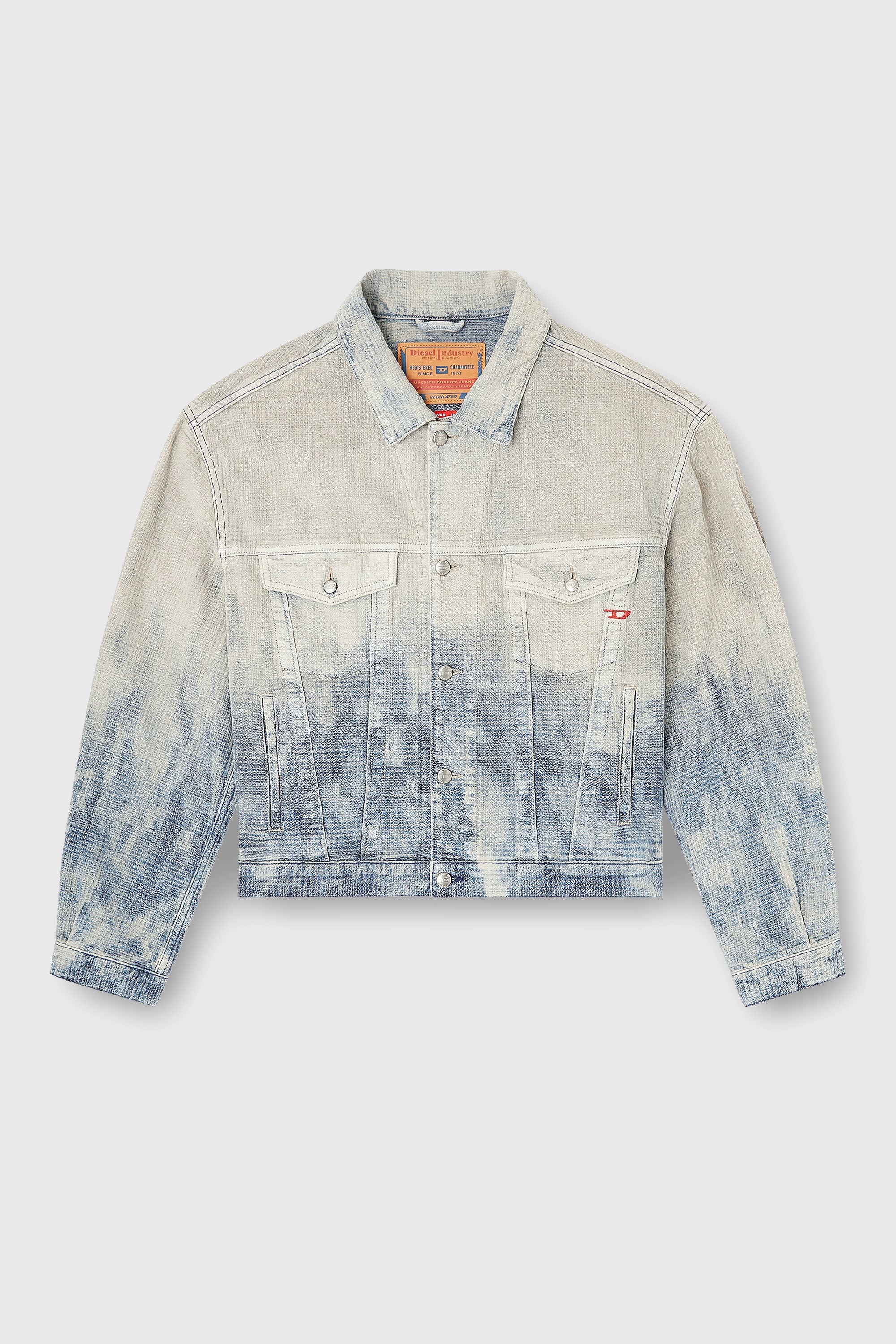Diesel - D-RANGER, Unisex's デニムジャケット in グレー/ブルー - 2