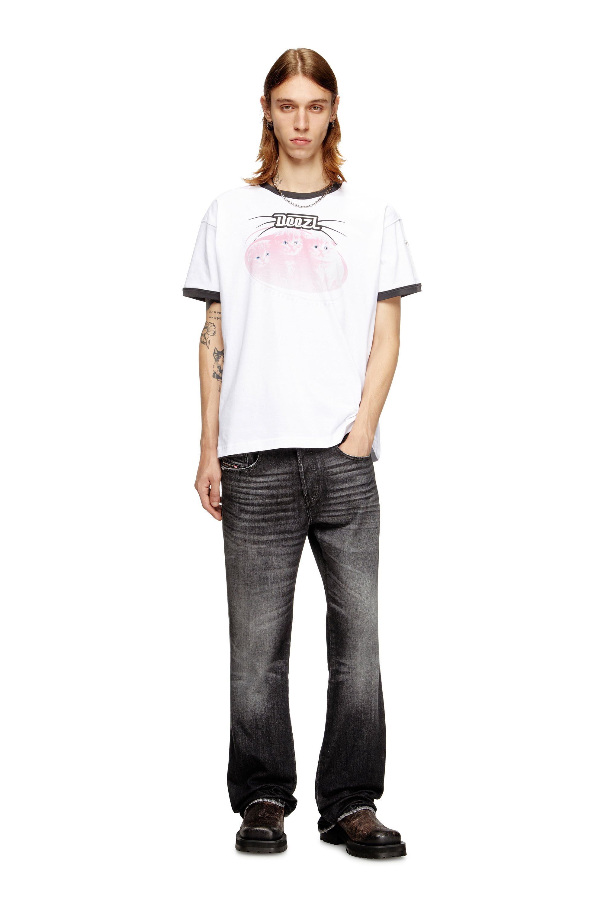 Diesel - T-NORM-CUFF, Male's Tシャツ in ホワイト - 1