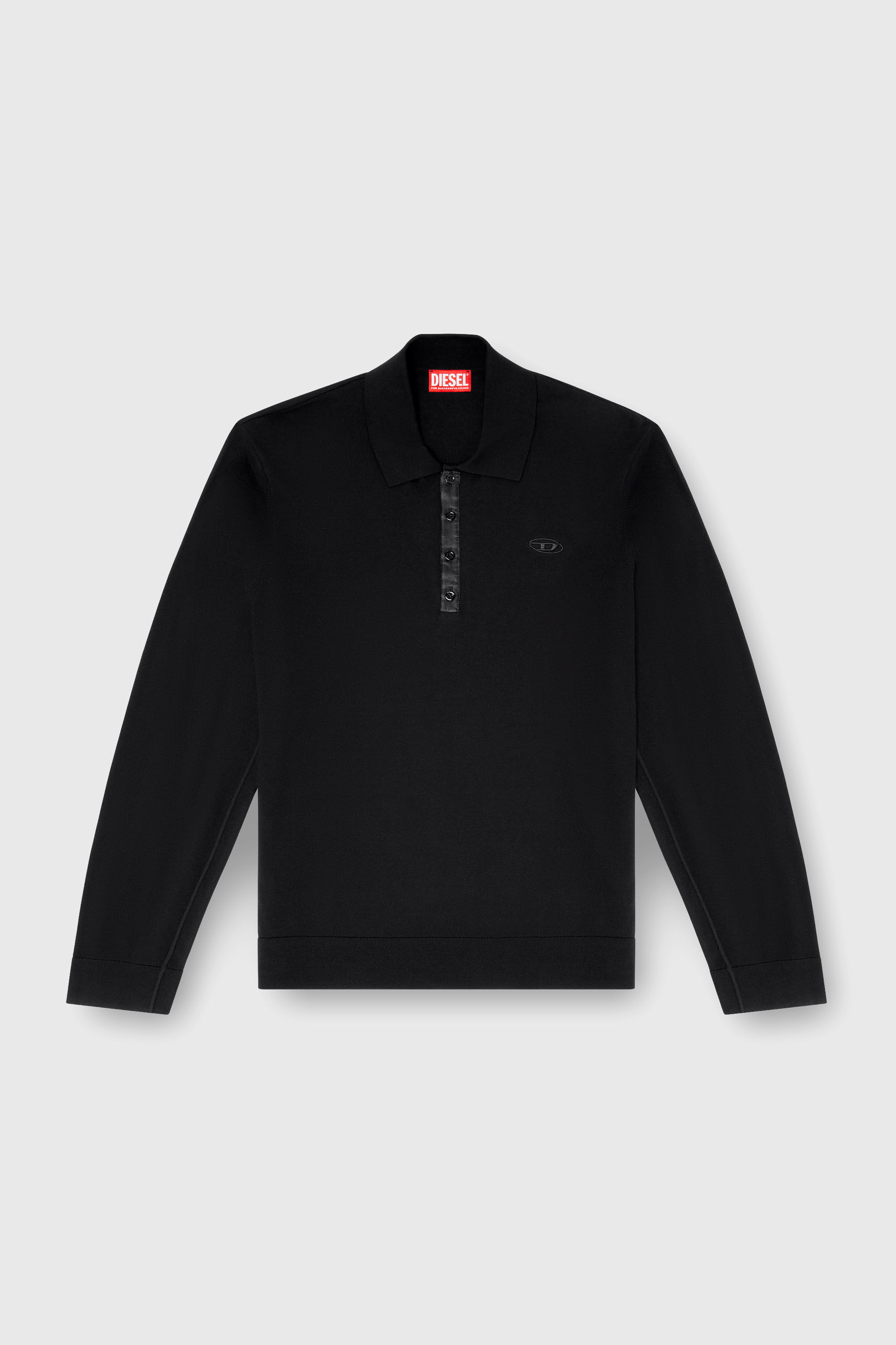 Diesel - K-VILNIUS-LS, Male's ポロニット in ブラック - 2