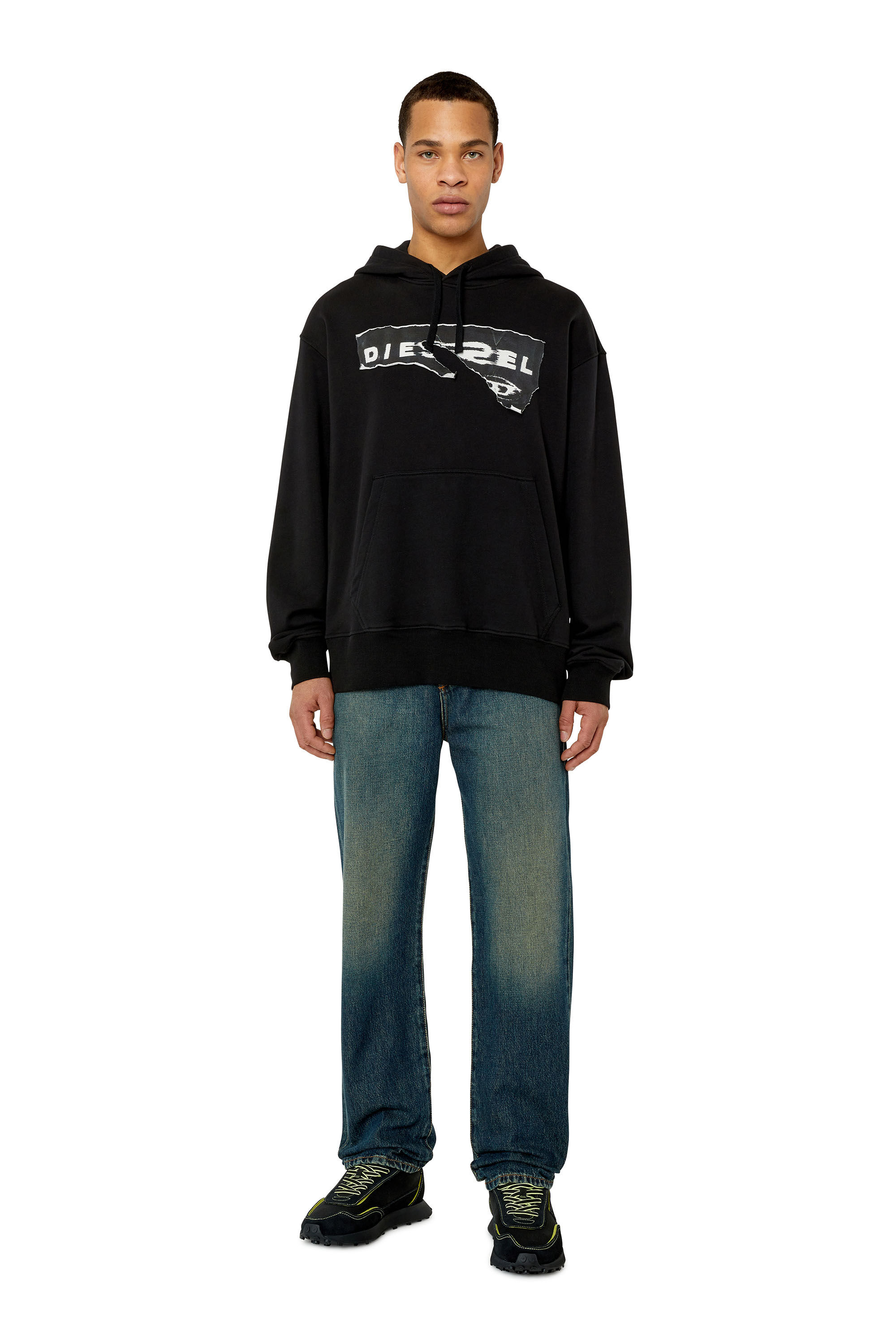 Diesel - S-RACER LC X, Male's スウェード キャンバス ローカットスニーカー - S-Racer Lc X in ブラック - 1
