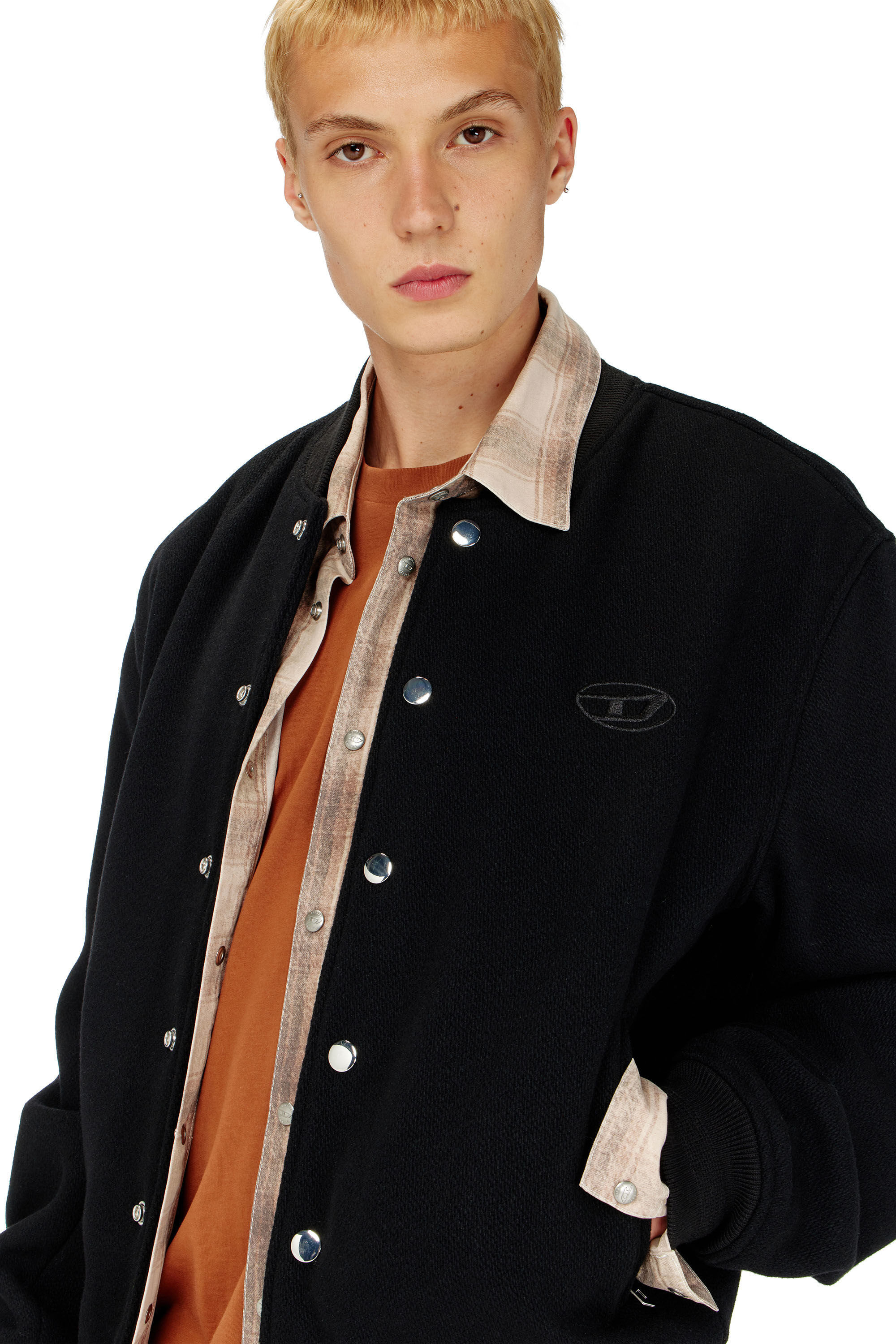 Diesel - J-ARRY-WRD, Male's ボンバージャケット in ブラック - 4