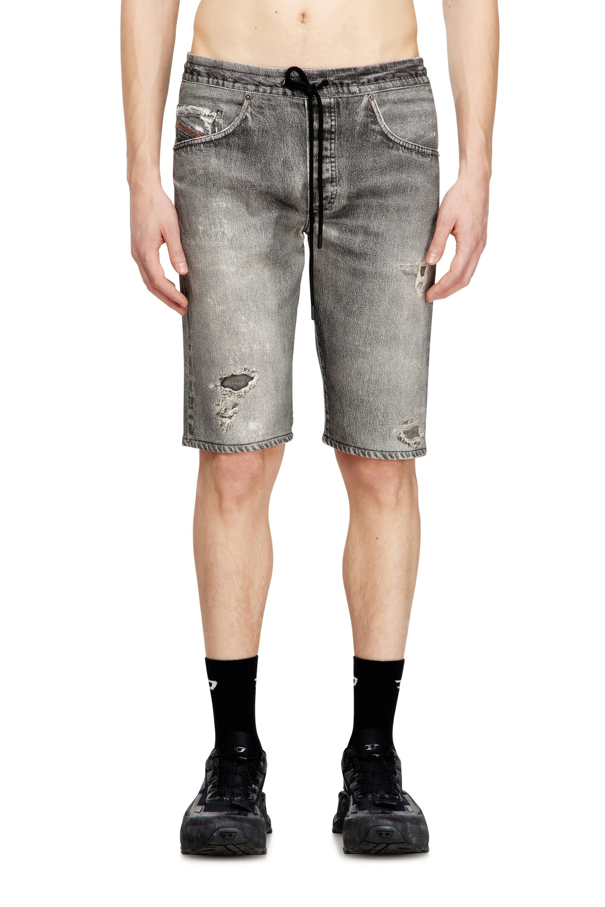 Diesel - 2033 D-KROOLEY-SHORT JOGG, Male's ジョグ ショートパンツ in グレー - 3