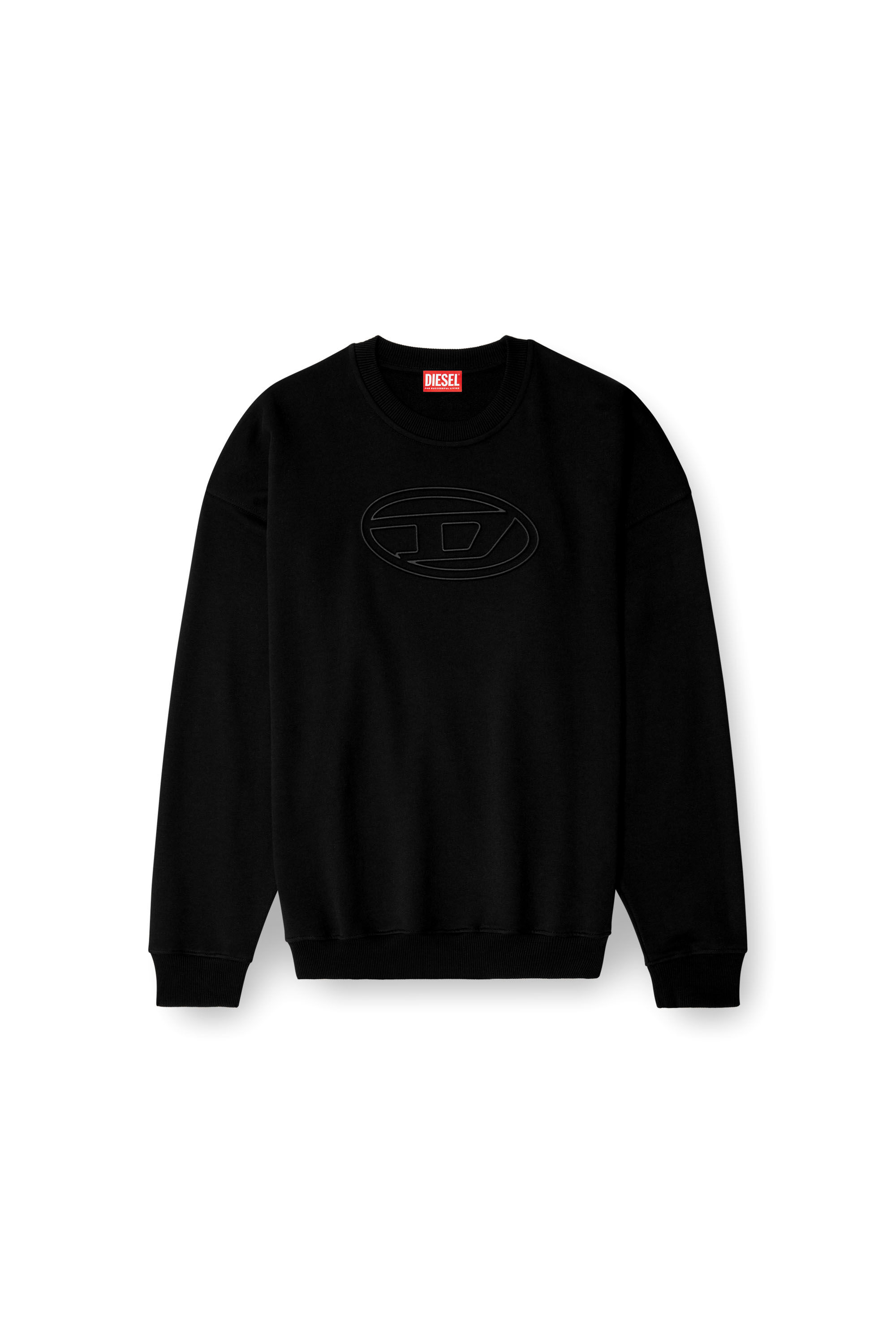 Diesel - S-MART-BIGOVAL, Male's Sweatshirt with embossed Oval D in ブラック - 2
