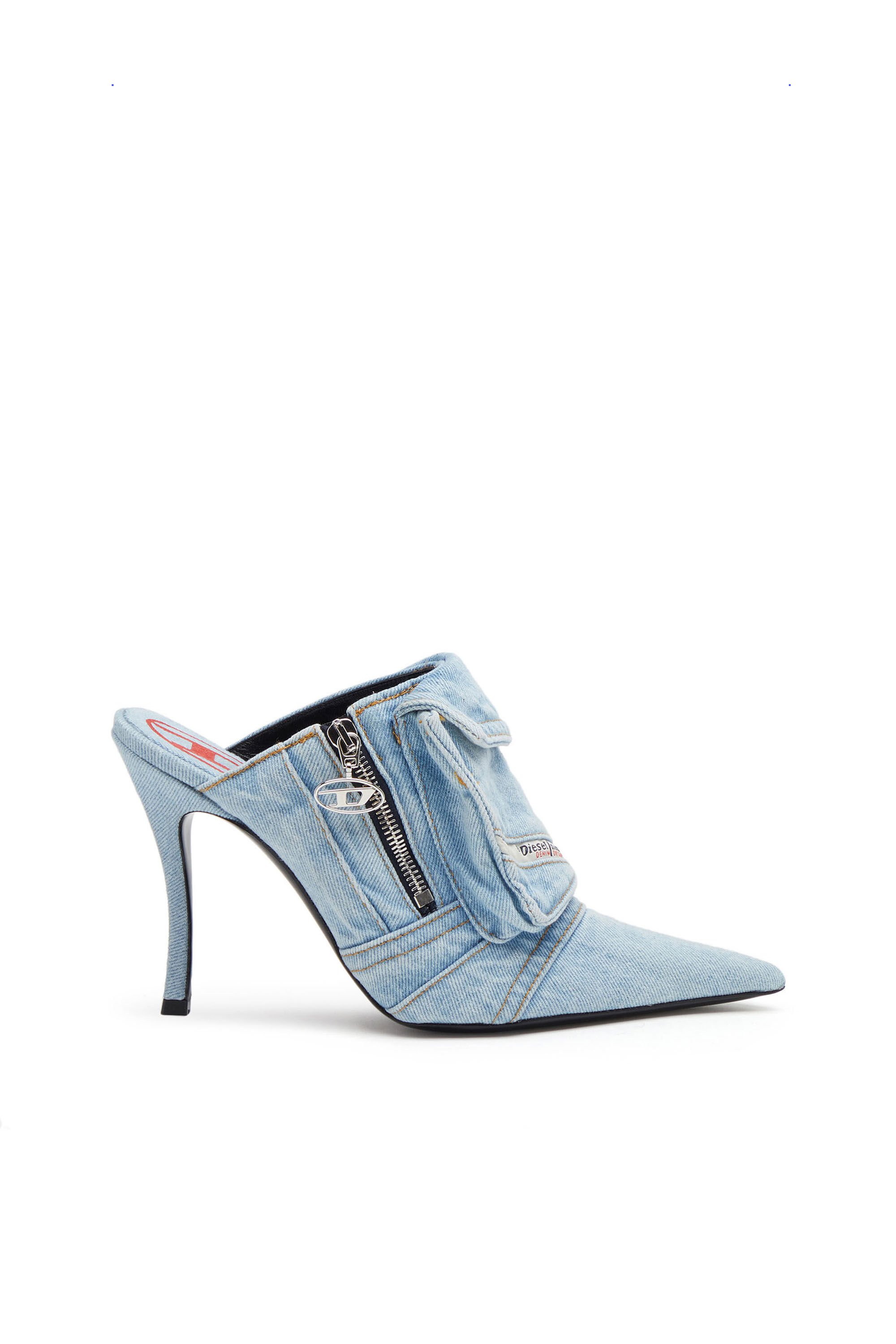Diesel - D-VENUS POCKET ML, Female's デニムミュール in ライトブルー - 1