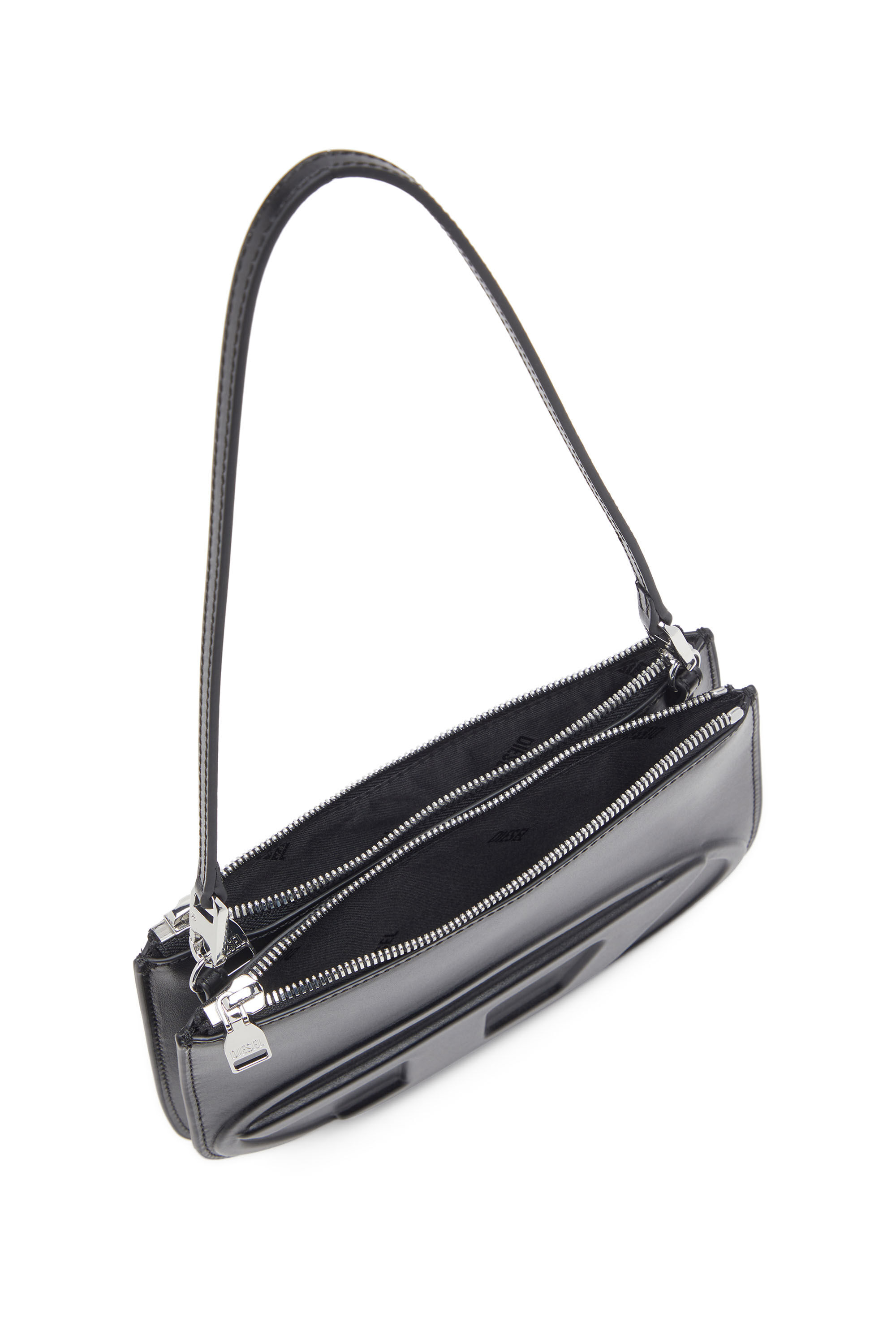 Diesel - 1DR TWIN, Female's 1DR Twin-Double-pouch shoulder bag in printed leather in ブラック - 5
