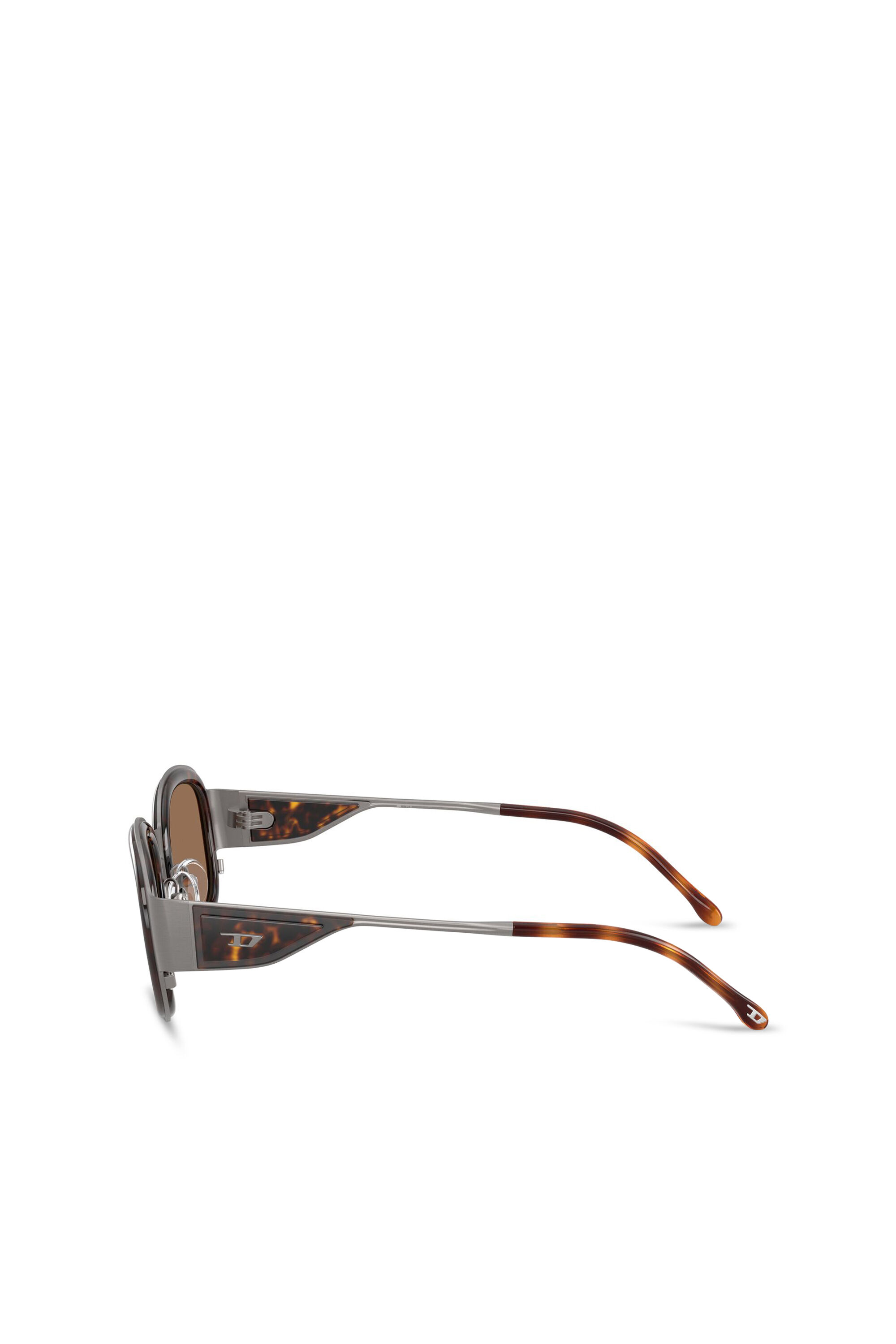 Diesel - 0DL1020, Unisex's スクエア サングラス in ブラウン - 5