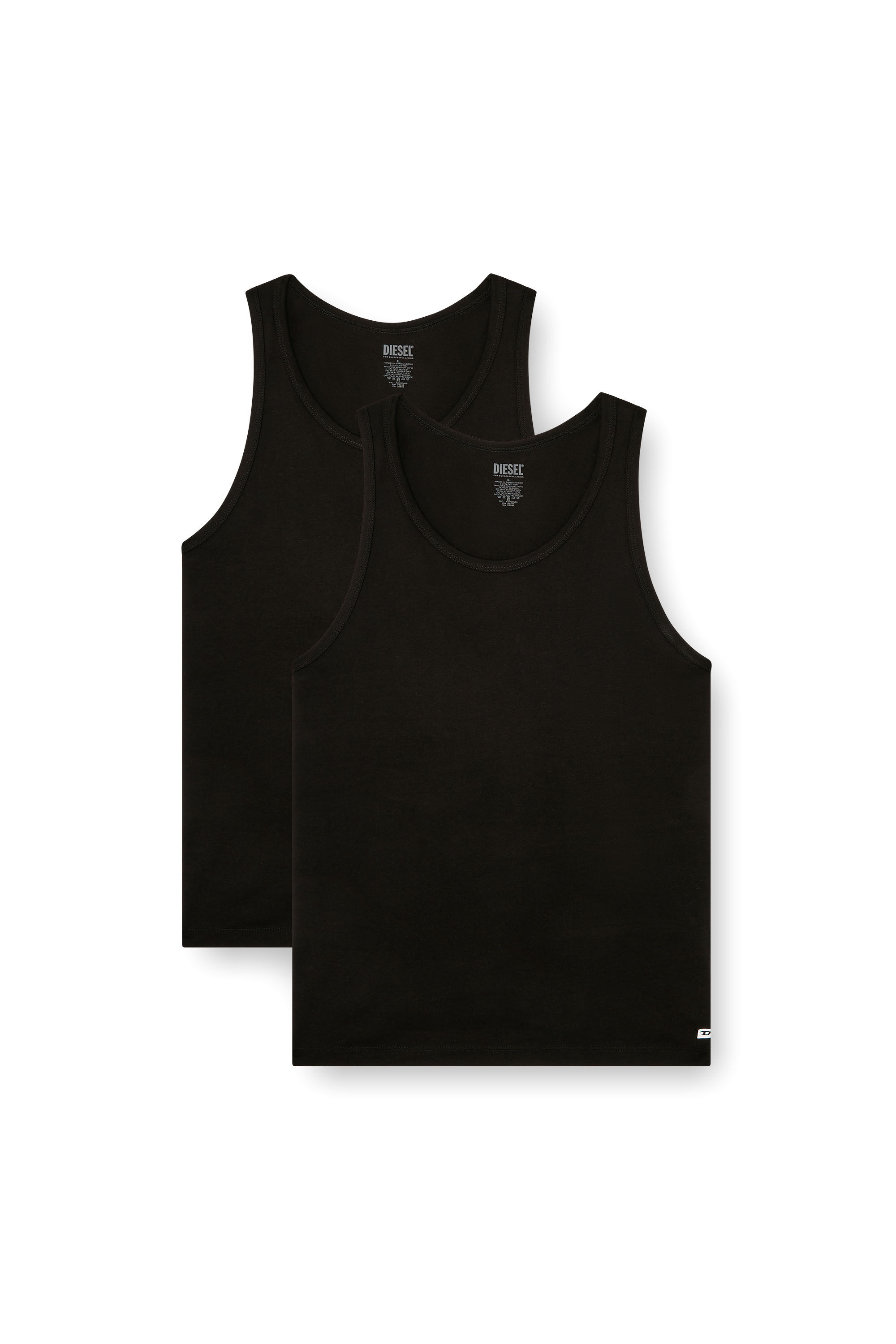 Diesel - WALTY-D-BOX-2PACK, Male's Two pack cotton tank vest in ブラック - 2
