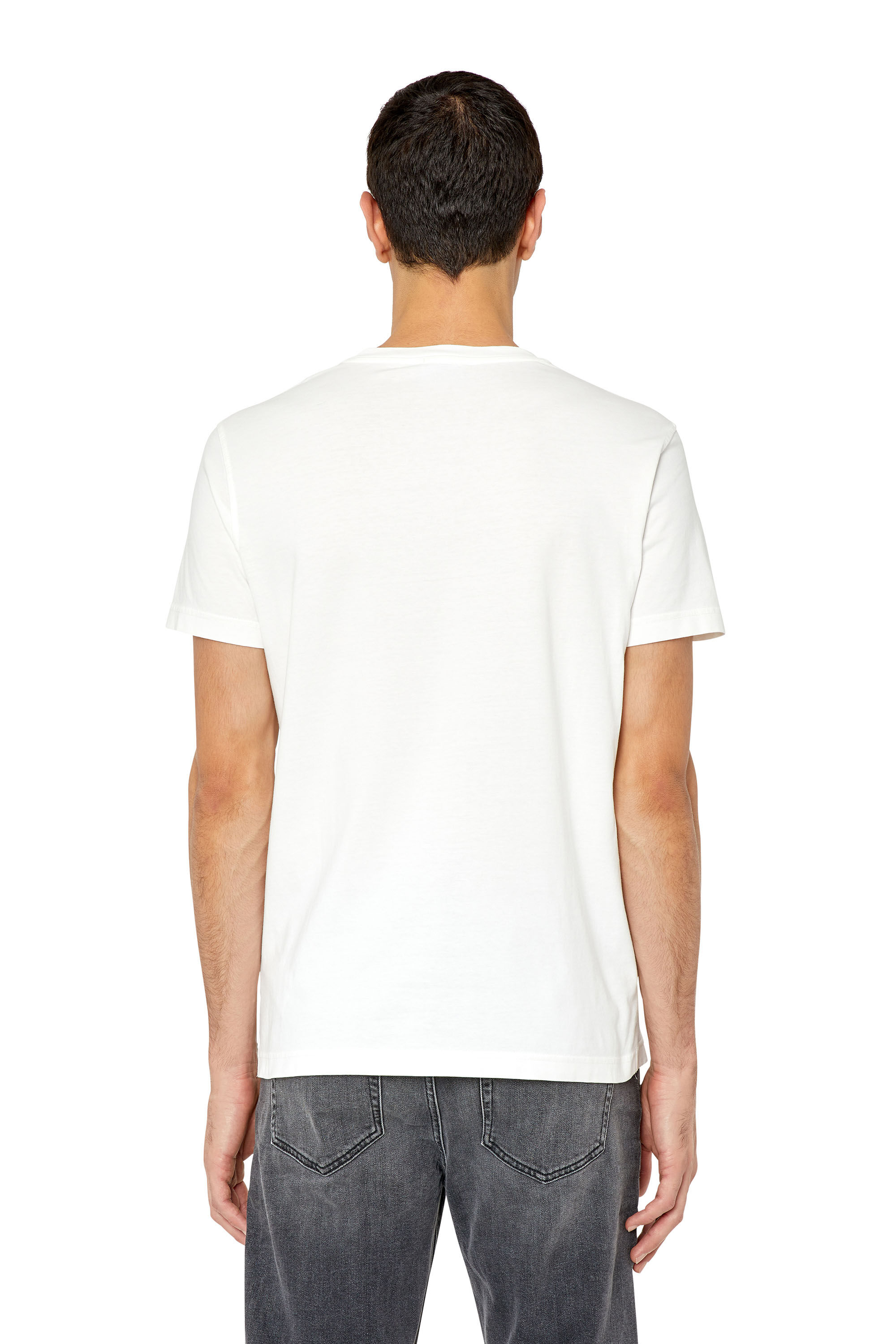 Diesel - T-DIEGOR-G11, Male's Tシャツ ガーメントダイ スリムフィット in ホワイト - 5
