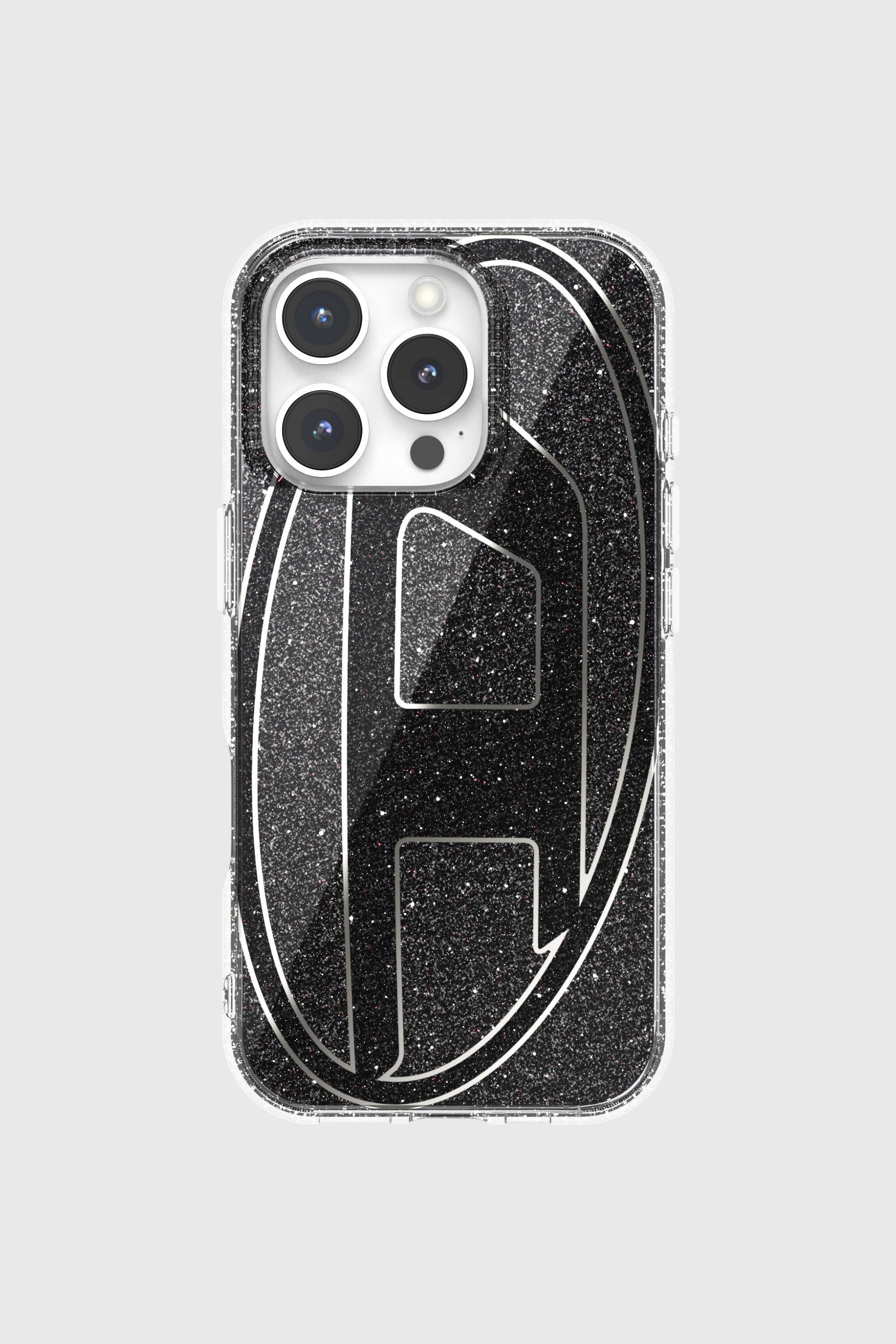 Diesel - 60148 AOP CASE, Unisex's Oval D Glitter Case for iP 16 Pro in ブラック - 2