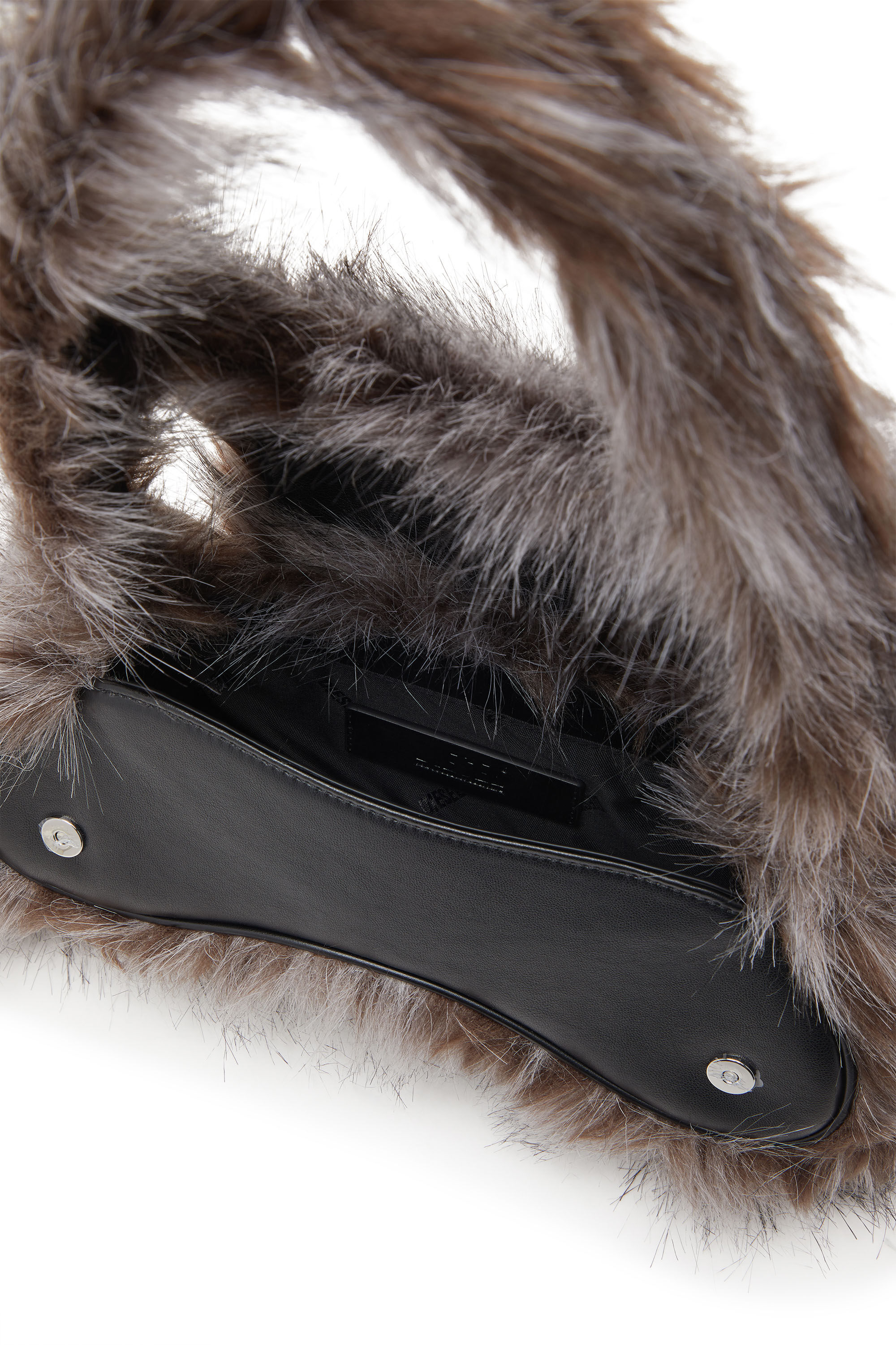 Diesel - PLAY CROSSBODY, Female's Play-Fluffy crossbody bag in グレー - 4