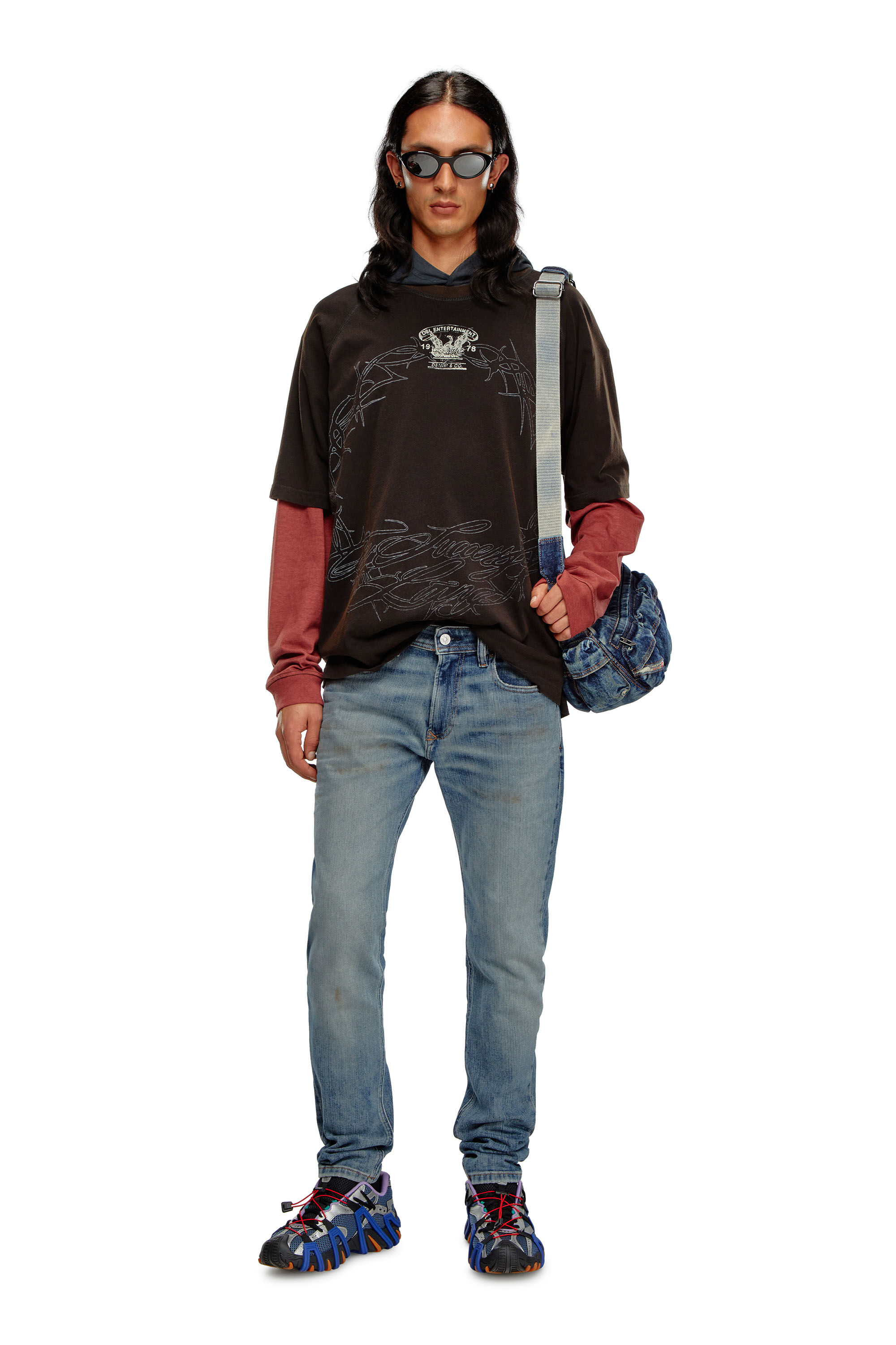 Diesel - Male's Skinny Jeans 1979 Sleenker 0GRDE, ミディアムブルー - 1