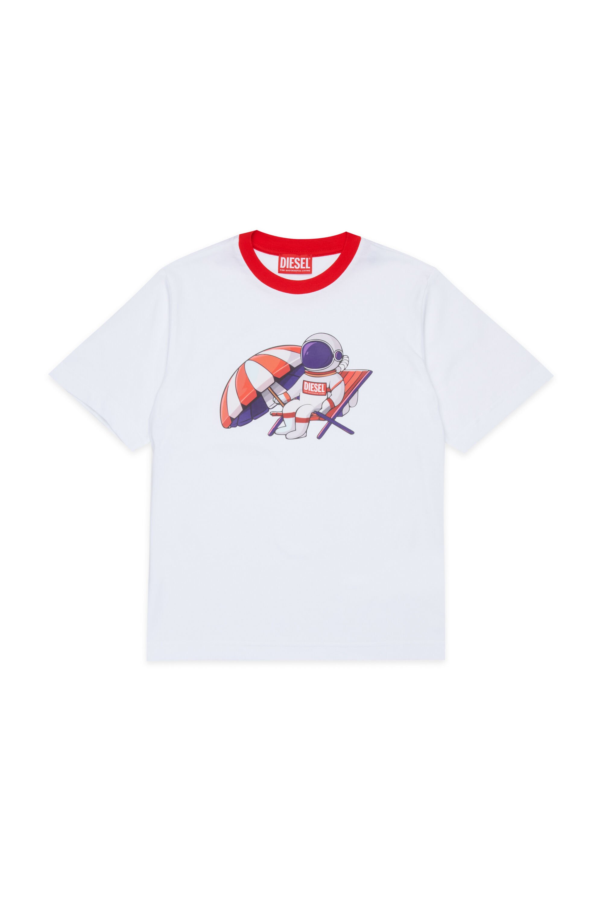 Diesel - MTSPACY OVER, Male's Ring T-shirt with astronaut graphic in ホワイト - 1