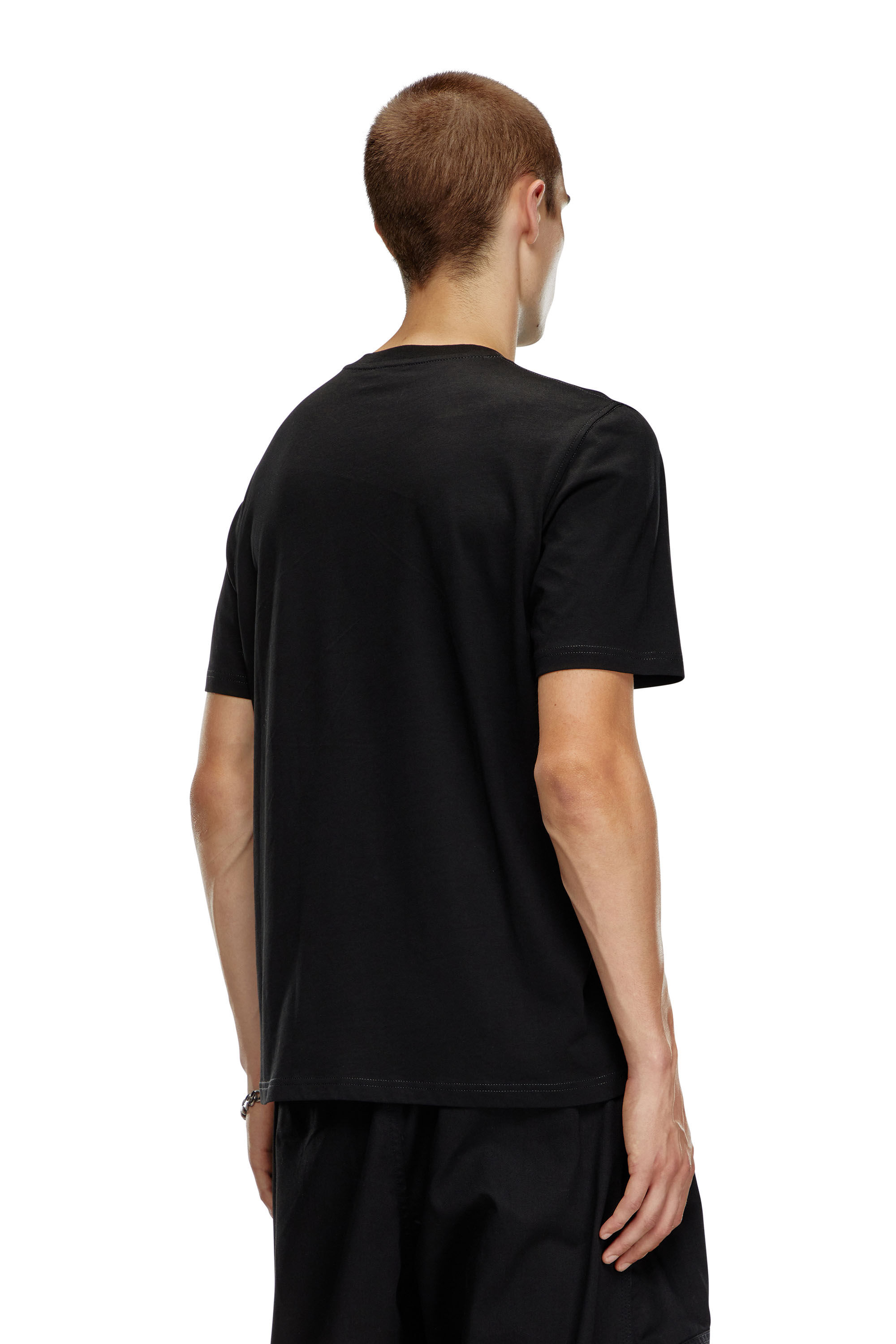 T-ADJUST-K17 T-shirt with peephole logo｜ブラック｜メンズ｜DIESEL