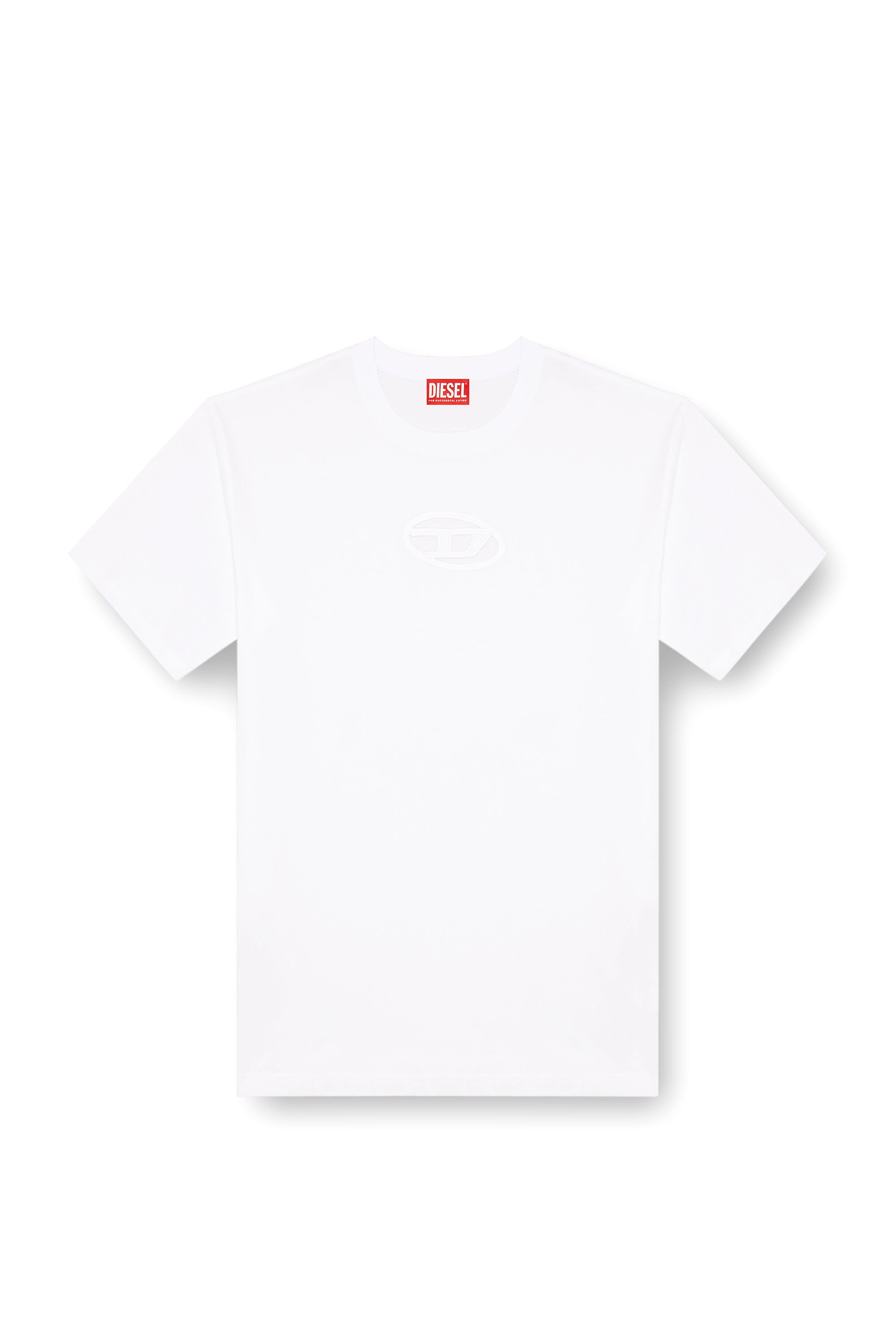 Diesel - T-BOXT-OD, Unisex's T-shirt with embroidered Oval D in ホワイト - 2