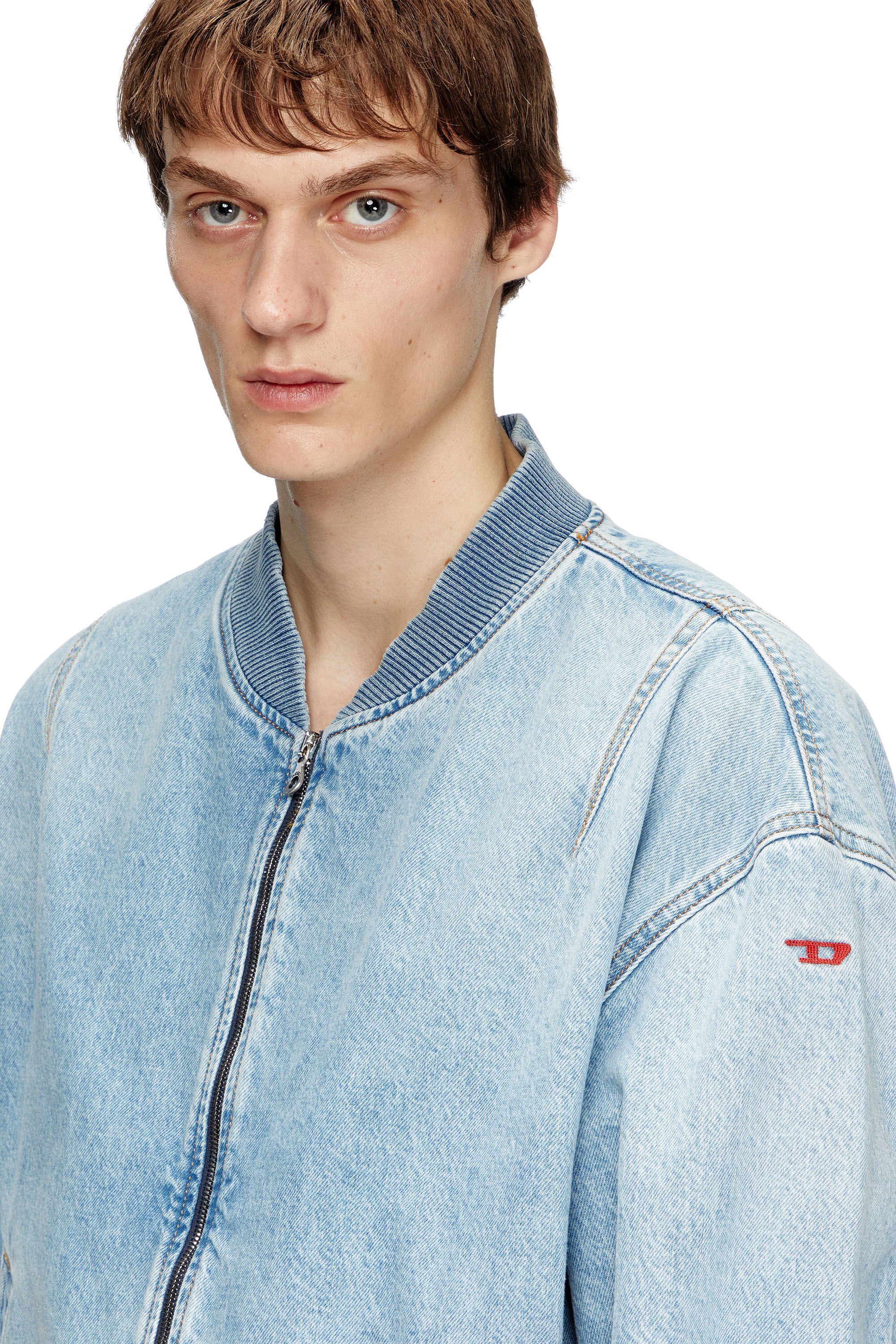 Diesel - D-VINZ, Male's Bomber jacket in denim in ライトブルー - 4