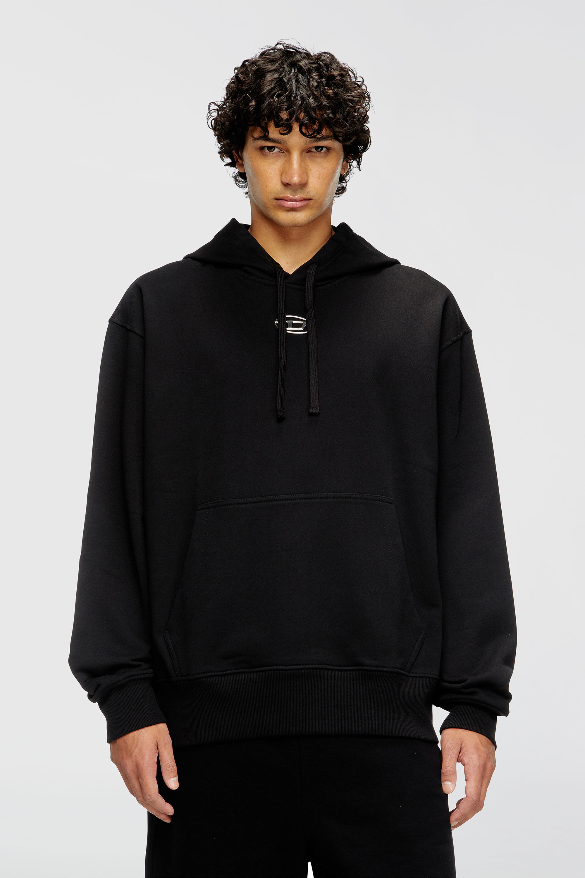 Diesel - S-MACS-HOOD-OD, Male's プルオーバーパーカー in ブラック - 3