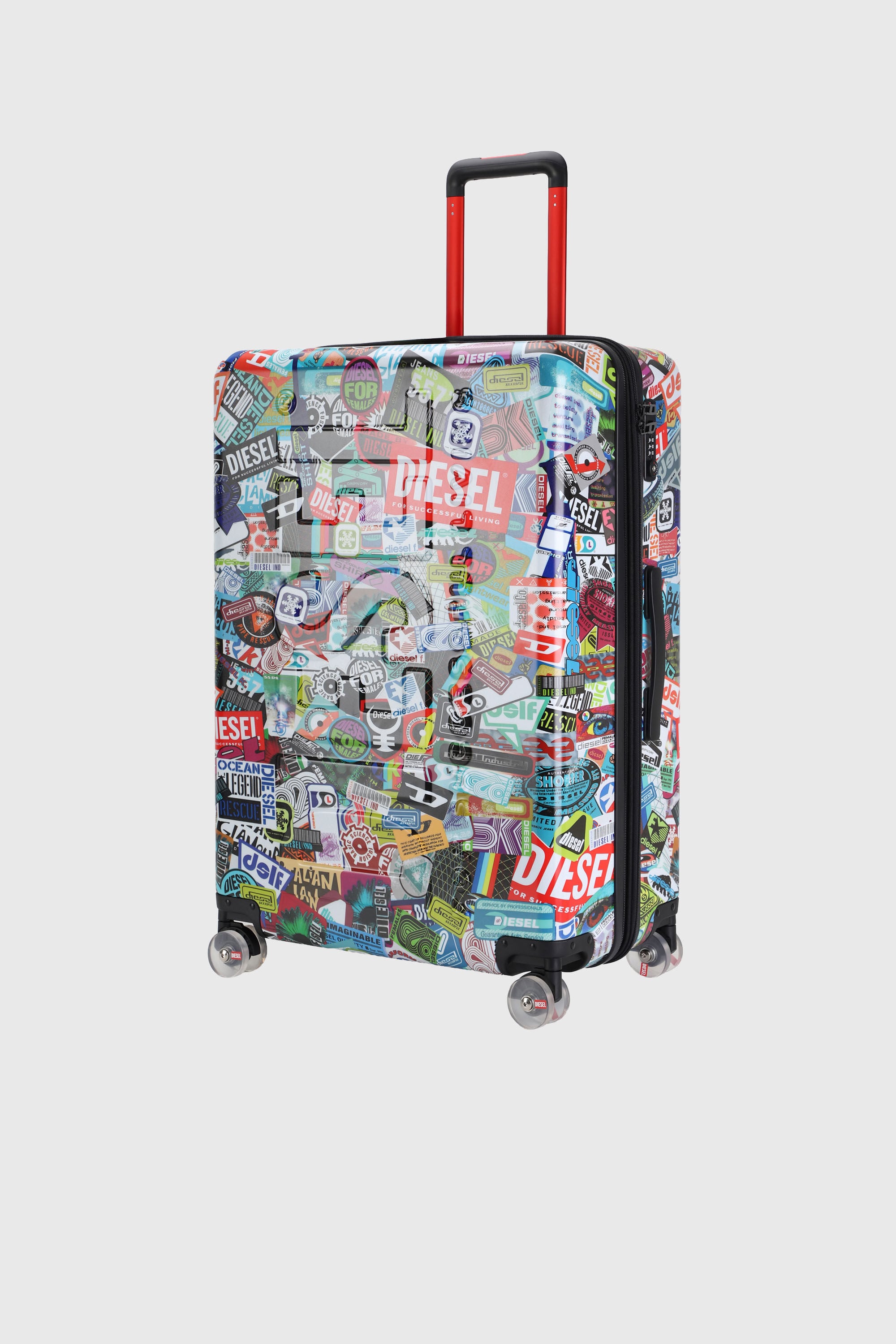 Diesel - DIESEL PC PRINTED TROLLEY-STICKERS- DSL0, Unisex's Sticker style suitcase size L in マルチカラー - 5