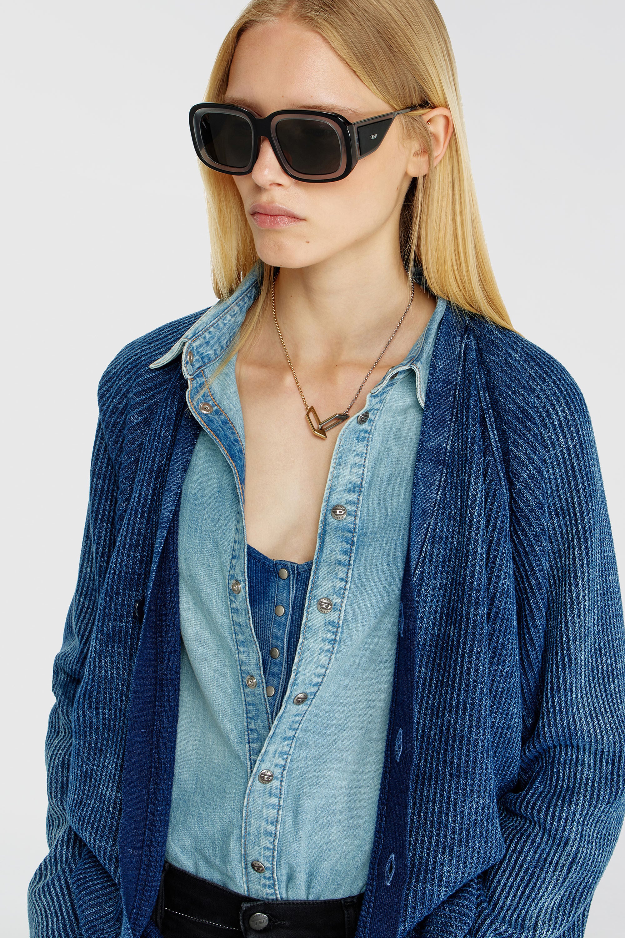 Diesel - 0DL2015U, Unisex's Square sunglasses in ブラック - 4