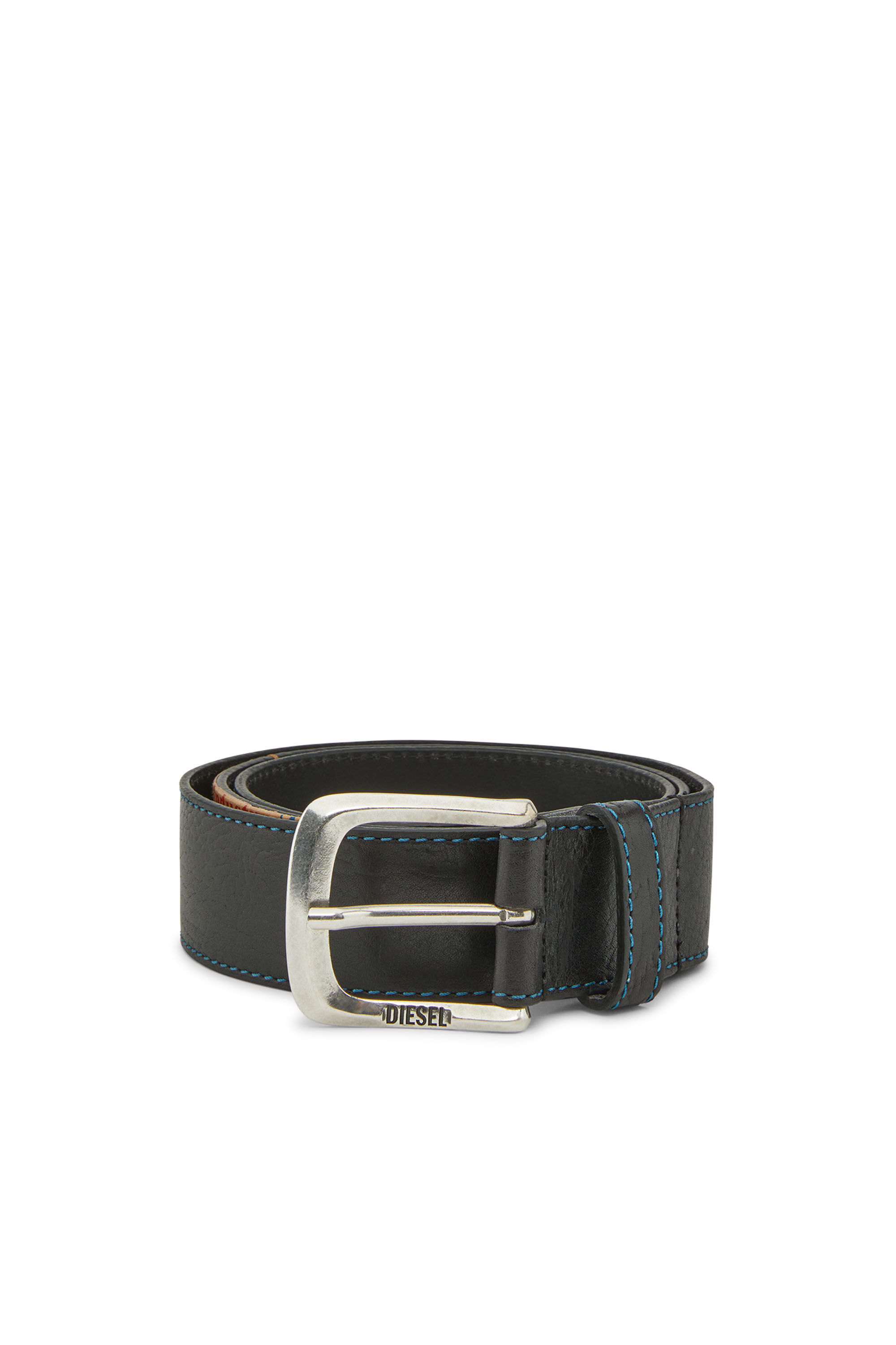 Diesel - B-DNA/DSL, Male's カウレザー ベルト in ブラック - 4