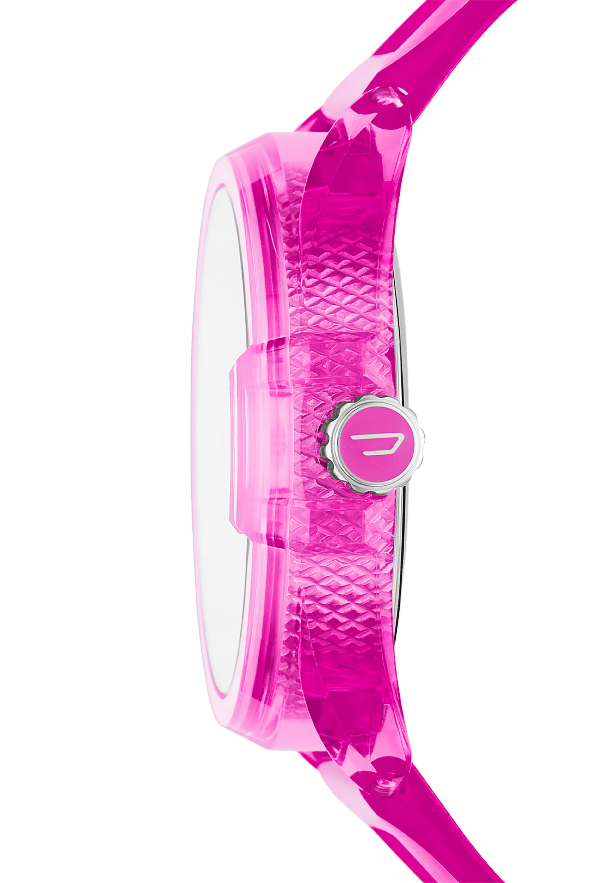 Diesel - DZ1929, Unisex's MS9 three-hand pink transparent watch in ピンク / ホワイト - 3