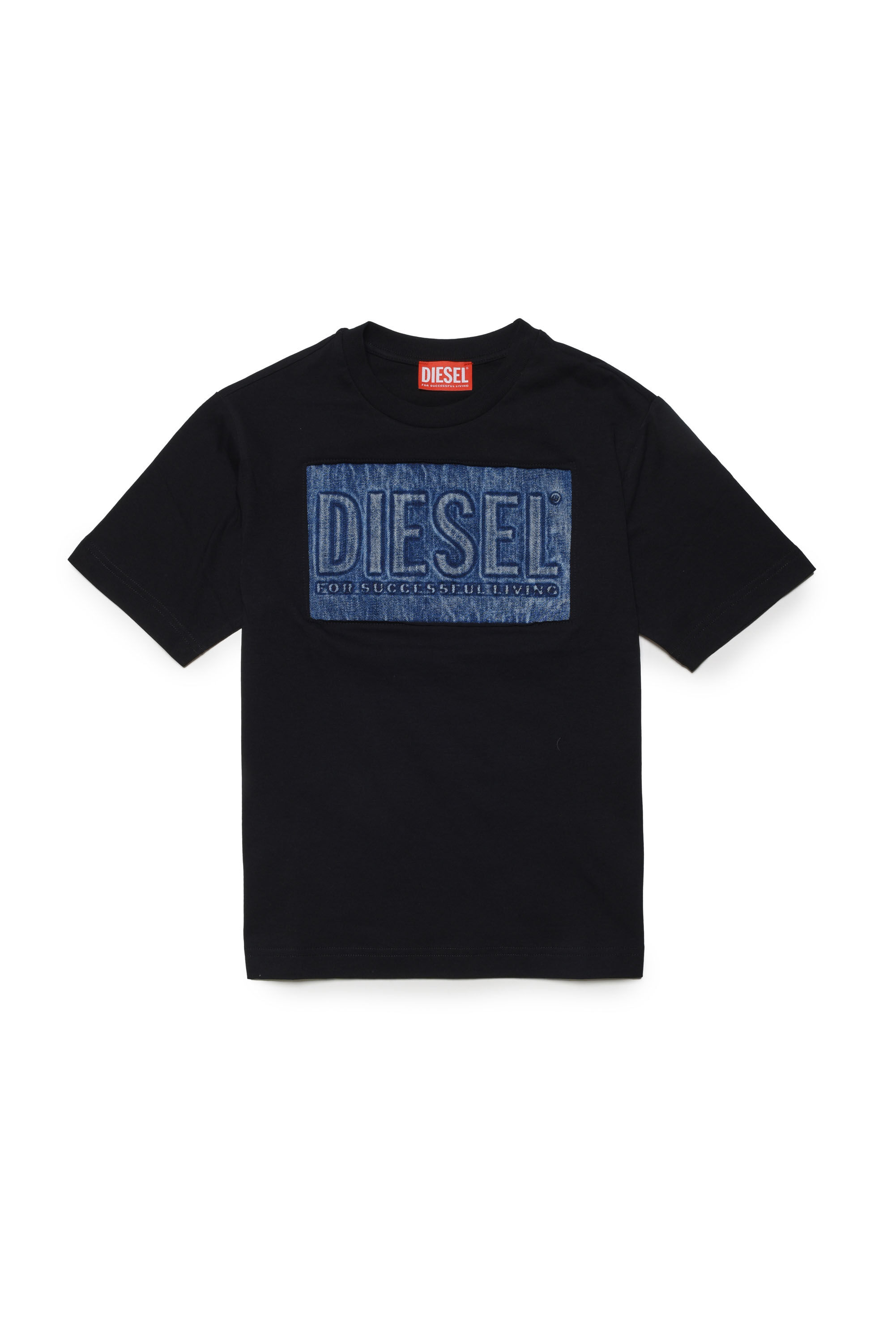 新品未使用】ディーゼルキッズ 黒デニムTシャツ 12YΩ トップス
