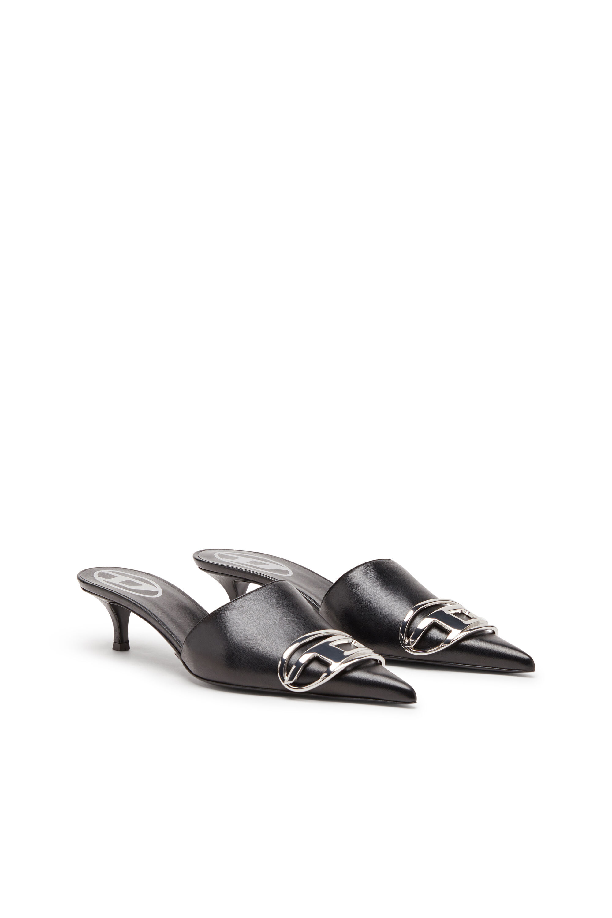 D-VENUS KITTIE B D-Venus-Kitten-heel mules in nappa  leather｜ブラック｜ウィメンズ｜DIESEL