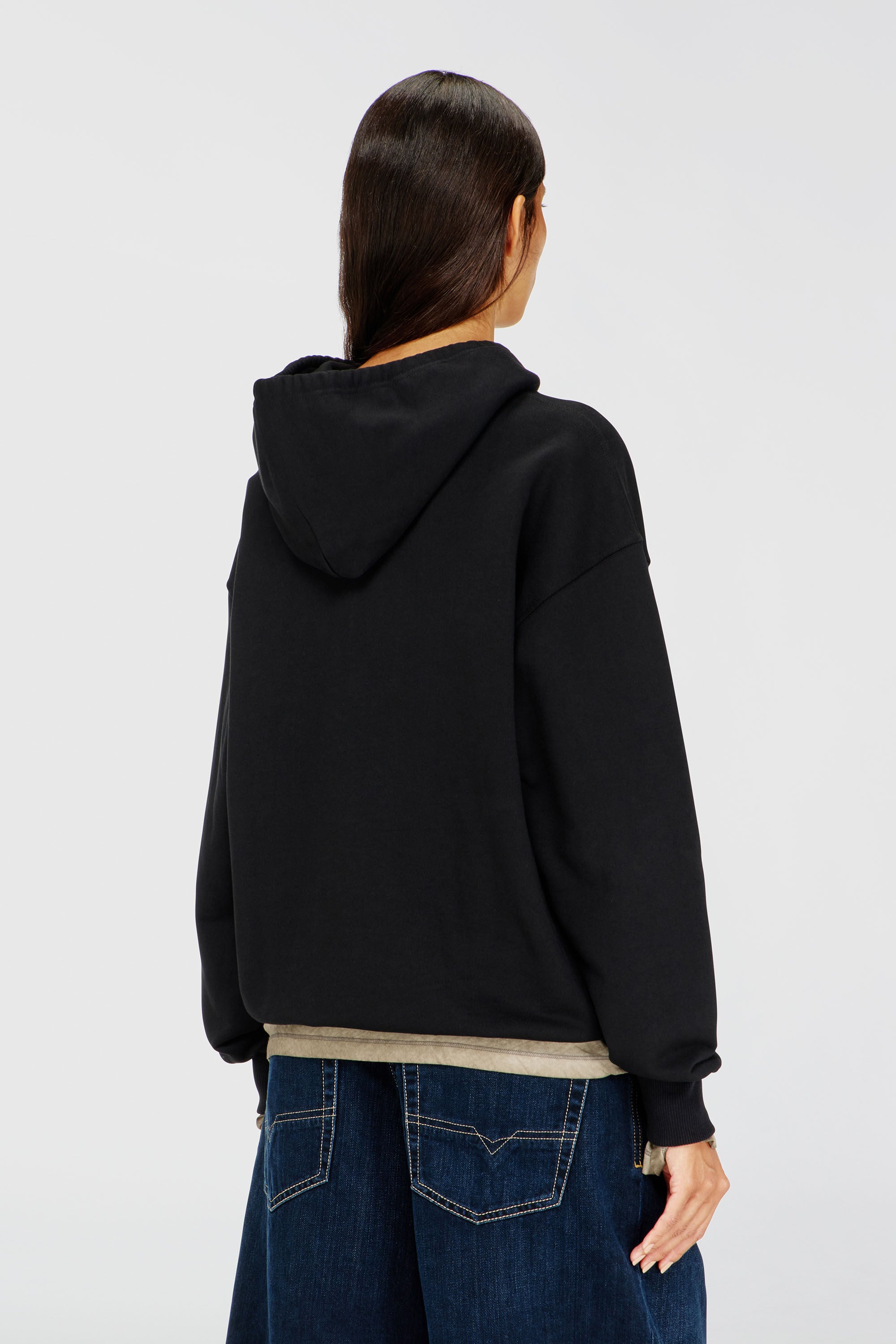 Diesel - F-BUXT-HOOD-OD, Female's プルオーバーパーカー in ブラック - 4