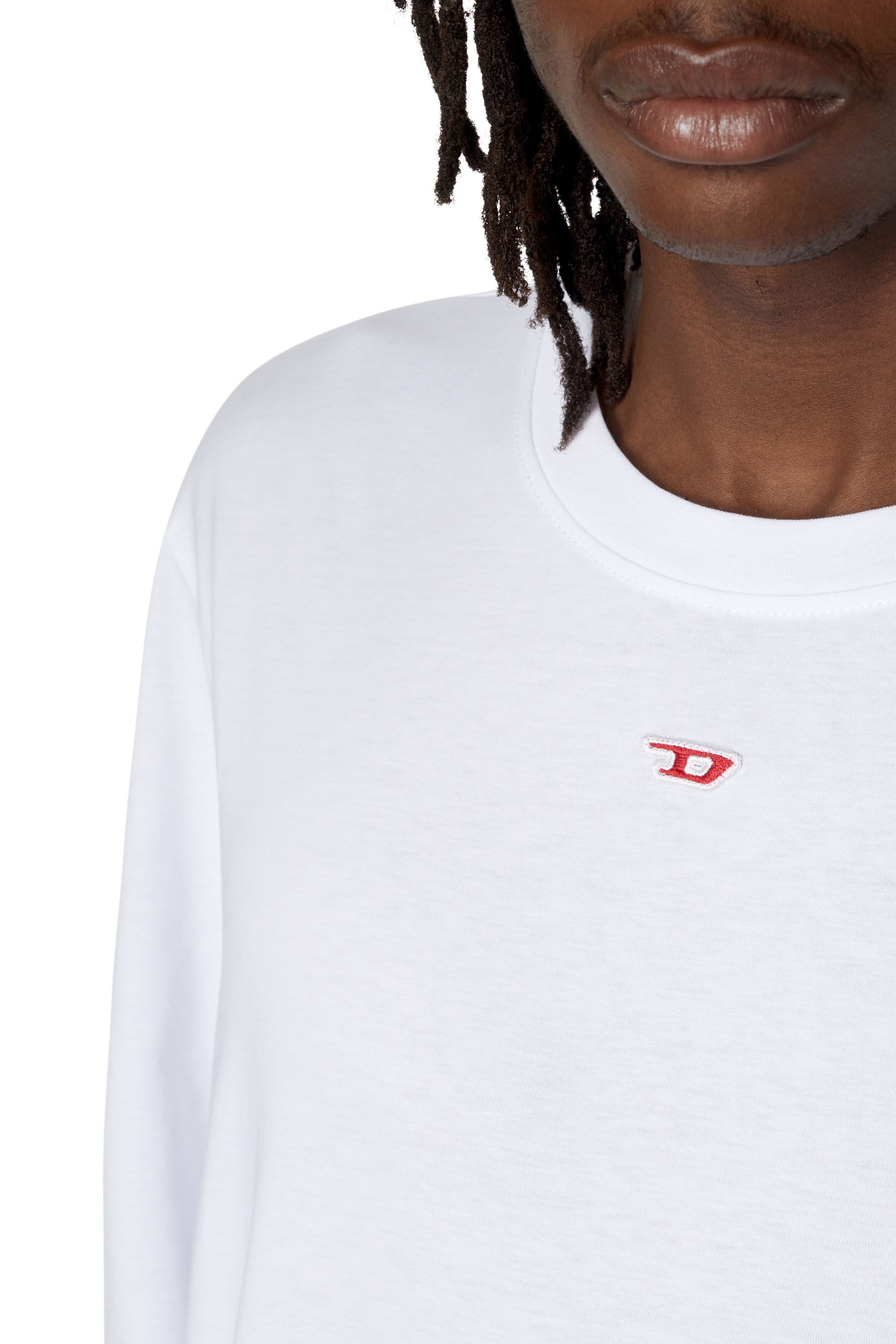 T-JUST-LS-D｜メンズ｜ロングスリーブTシャツ｜ホワイト｜ディーゼル 