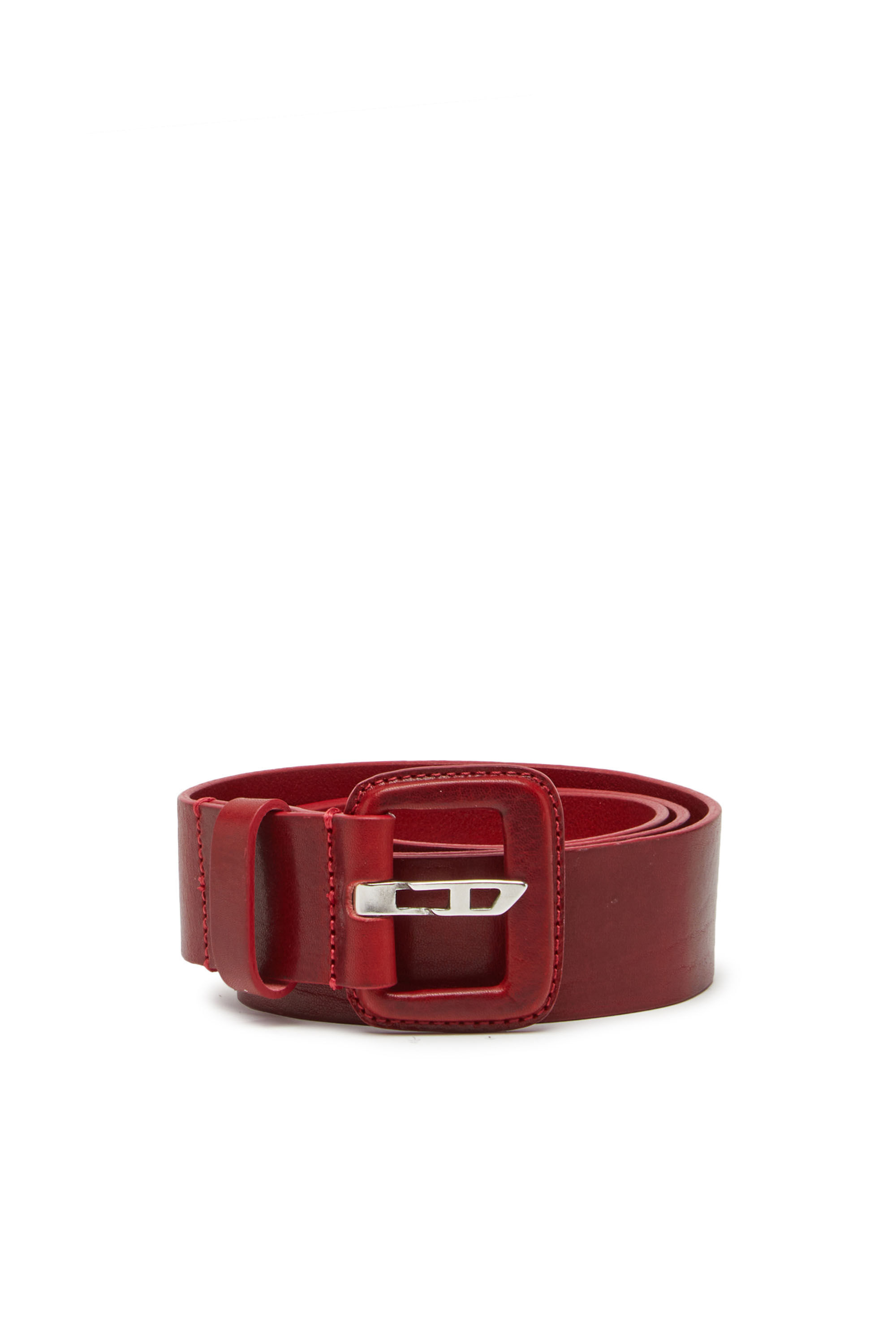 Diesel - B-ARON, Male's カウレザー ベルト in レッド - 1