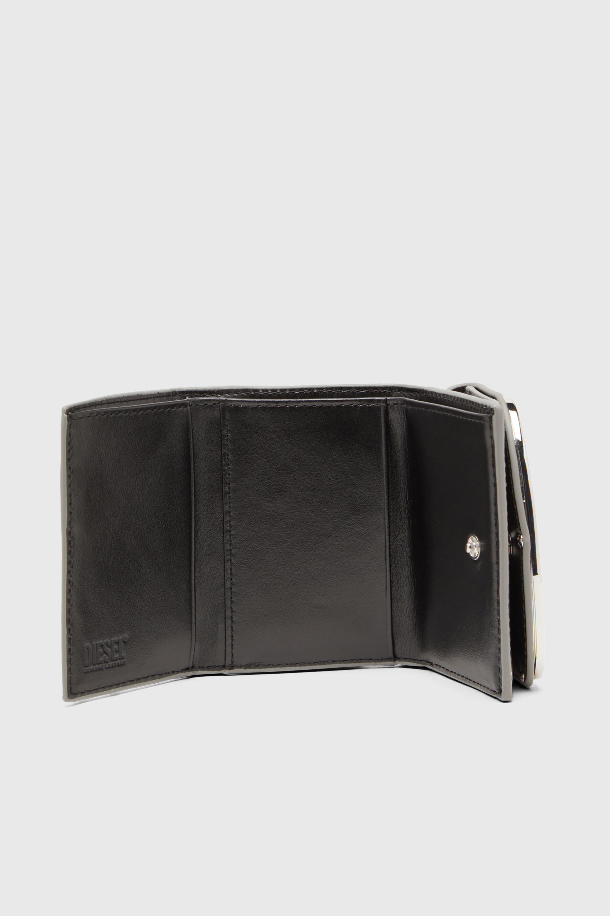 Diesel - 1DR TRI FOLD COIN XS II, Female's Tri-fold wallet in mirrored leather in シルバー - 3