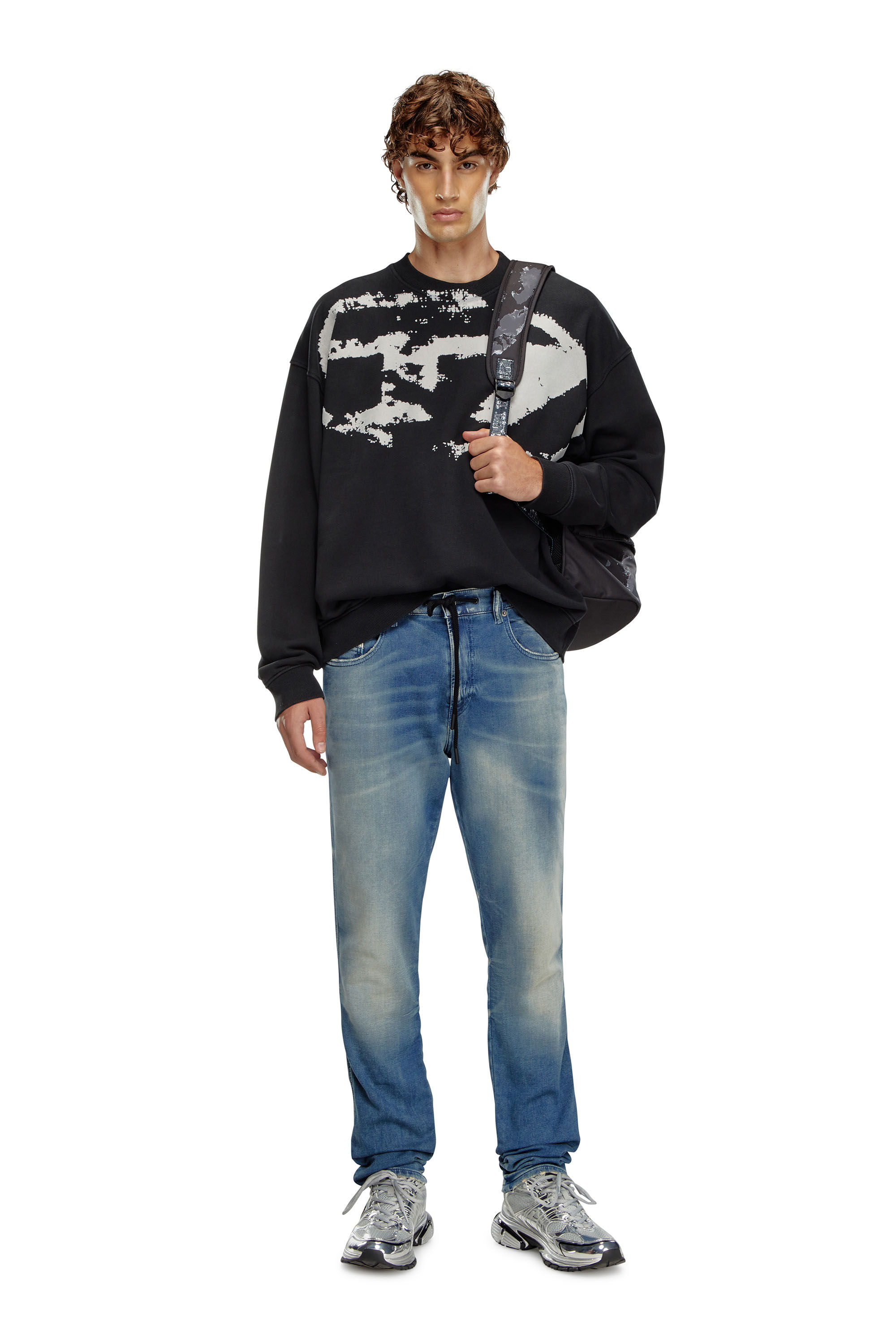 Diesel - Male's Slim 2060 D-Strukt Joggjeans® 068MG, ミディアムブルー - 1