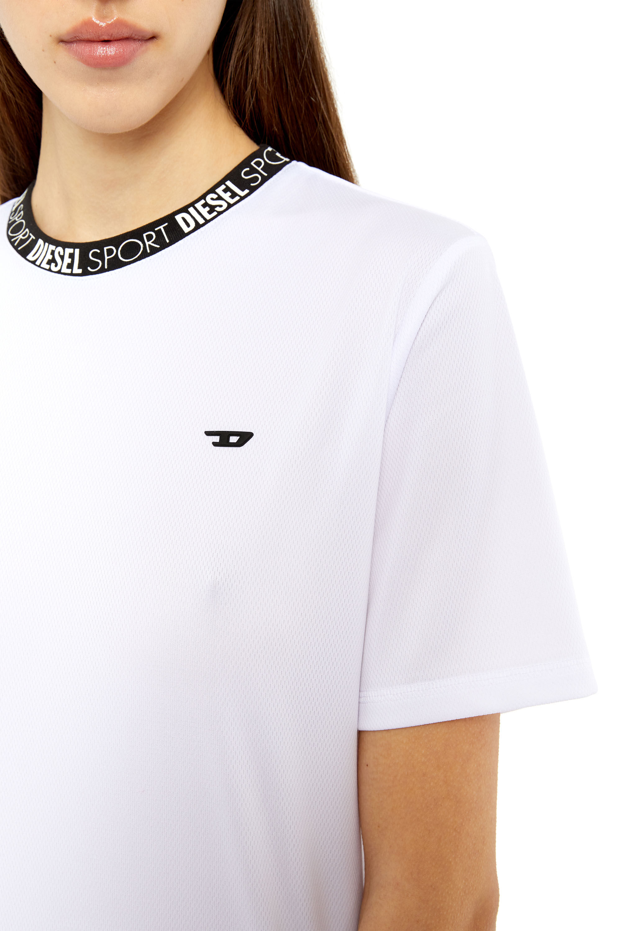 Diesel - AWTEE-PIPER-HT38, Female's 半袖Tシャツ シンプルロゴ スポーツ in ホワイト - 5