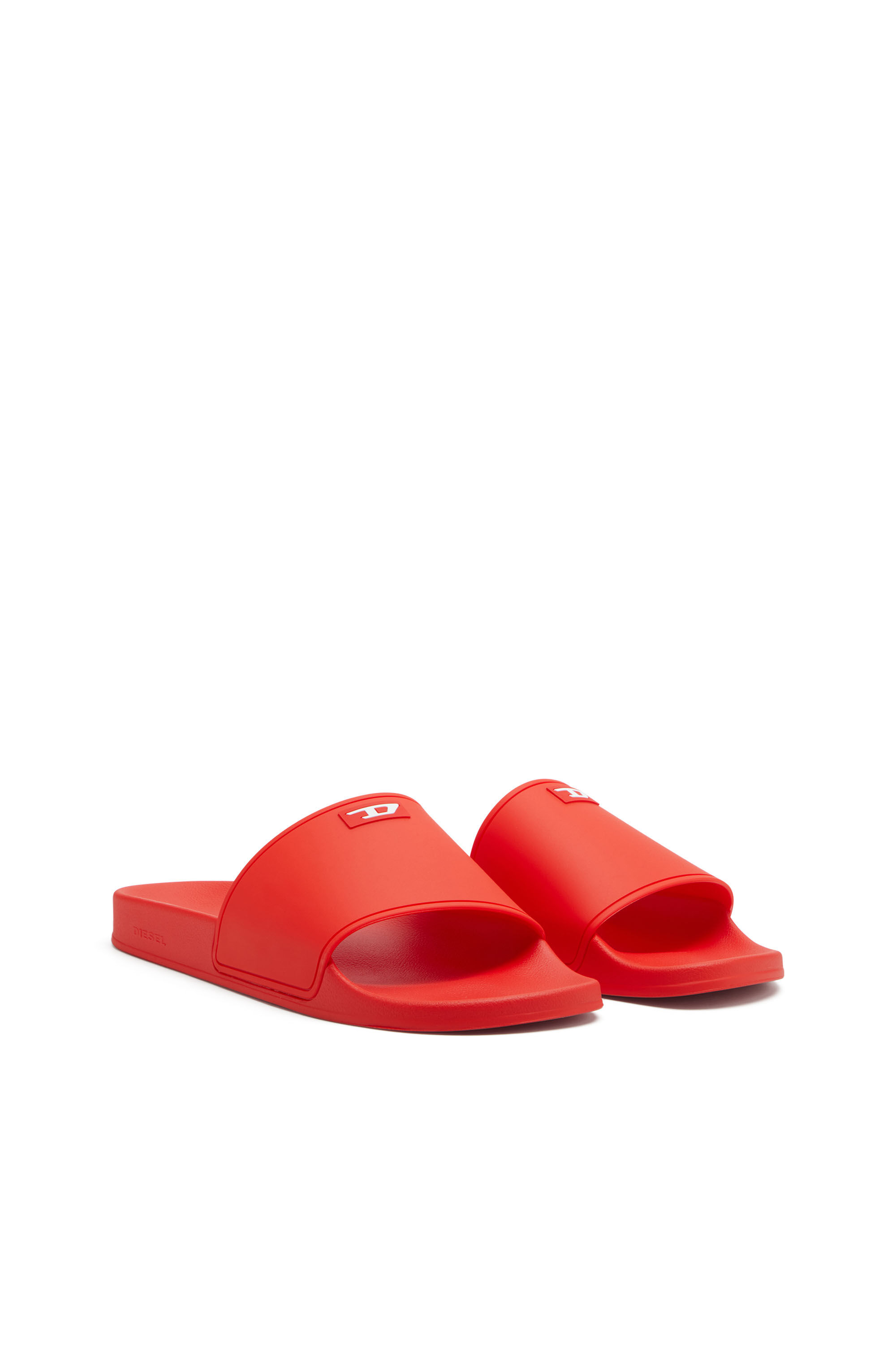 Diesel - SA-SWIM, Male's Sa-Swim-Rubber pool slides with D logo in レッド - 2
