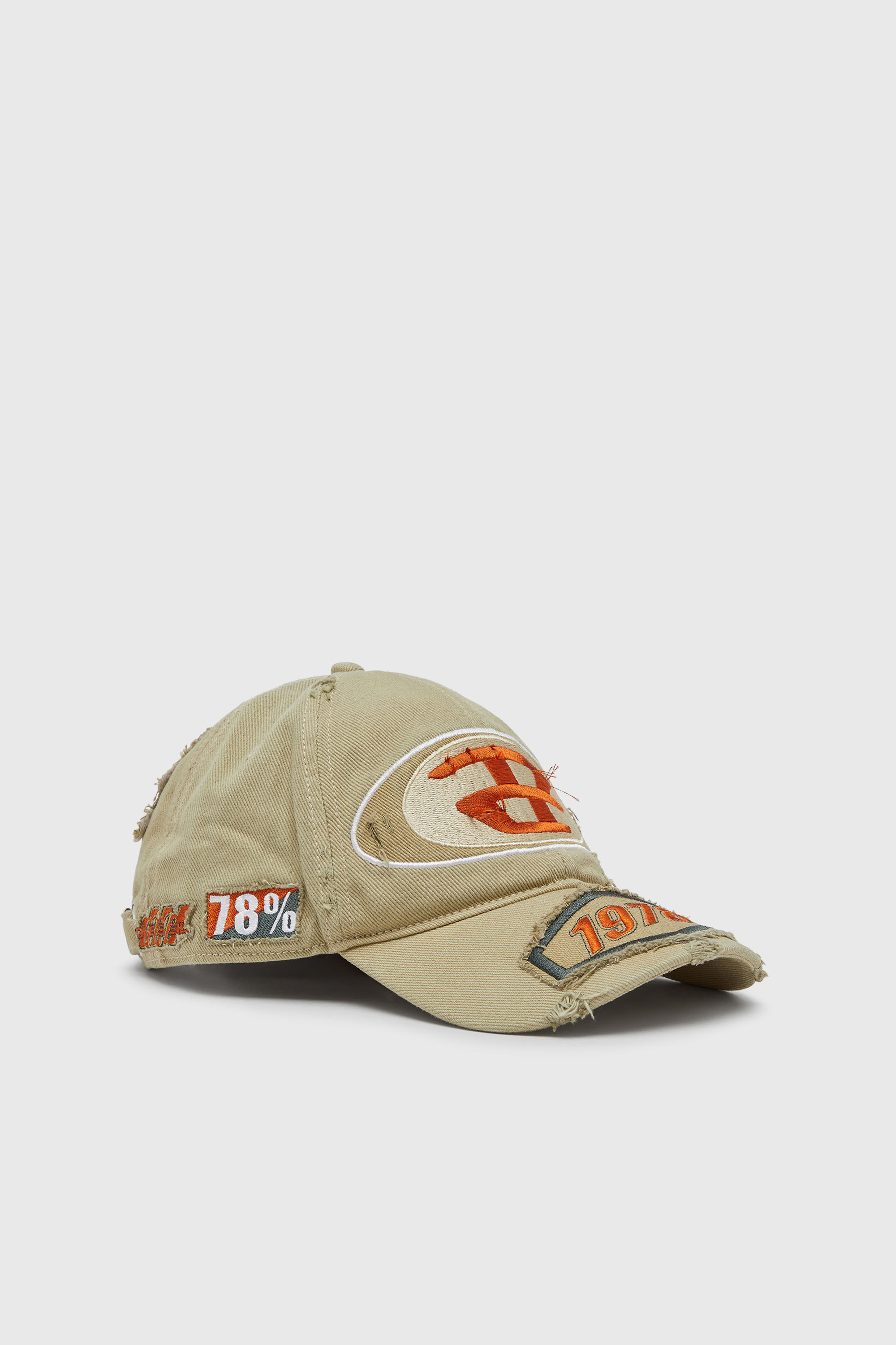 C-BRAFF Baseball cap with embroidered patches｜ブラウン