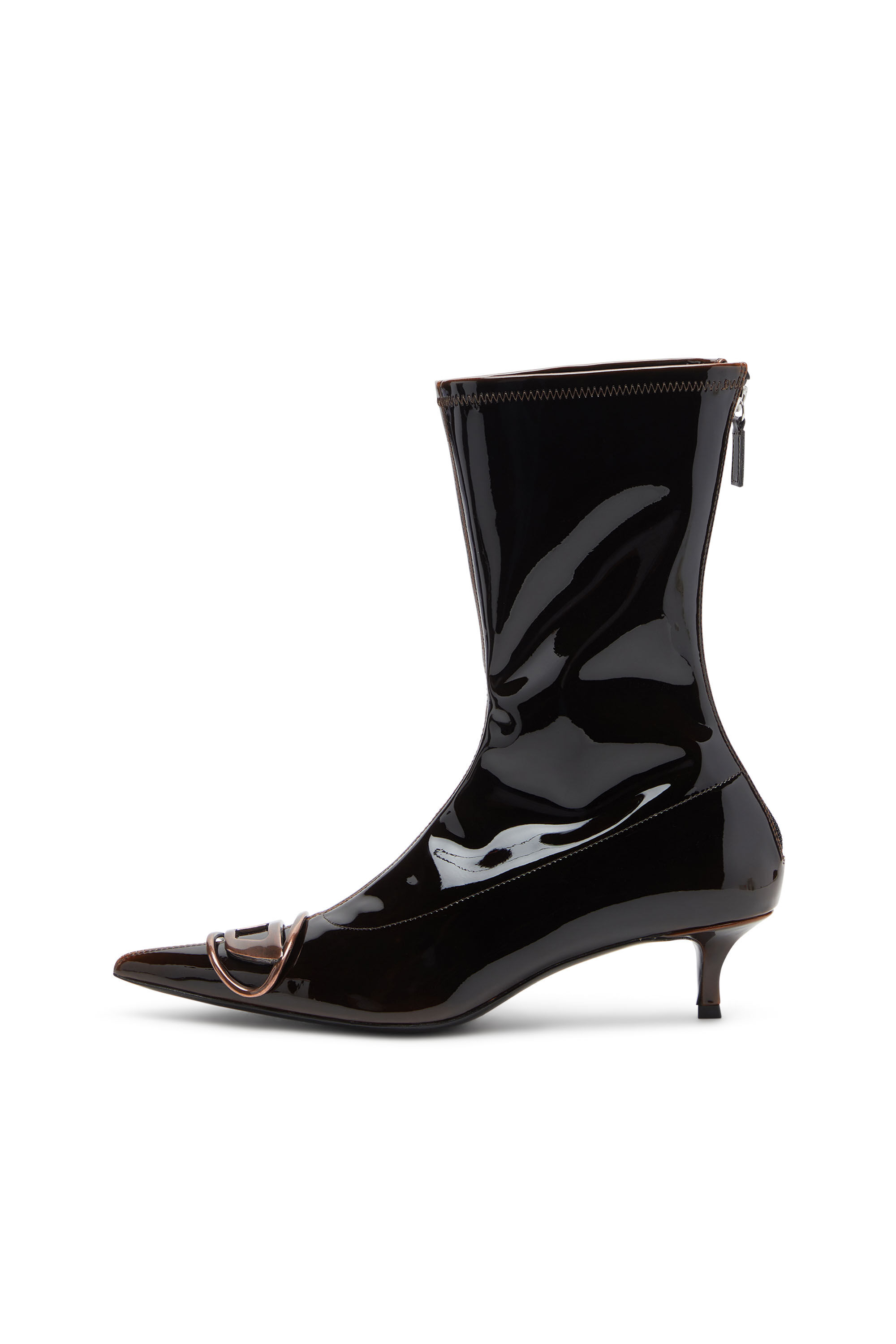 Diesel - D-VENUS KITTIE BT, Female's D-Venus-Ankle boots in liquid PU in ブルー/ブラウン - 6