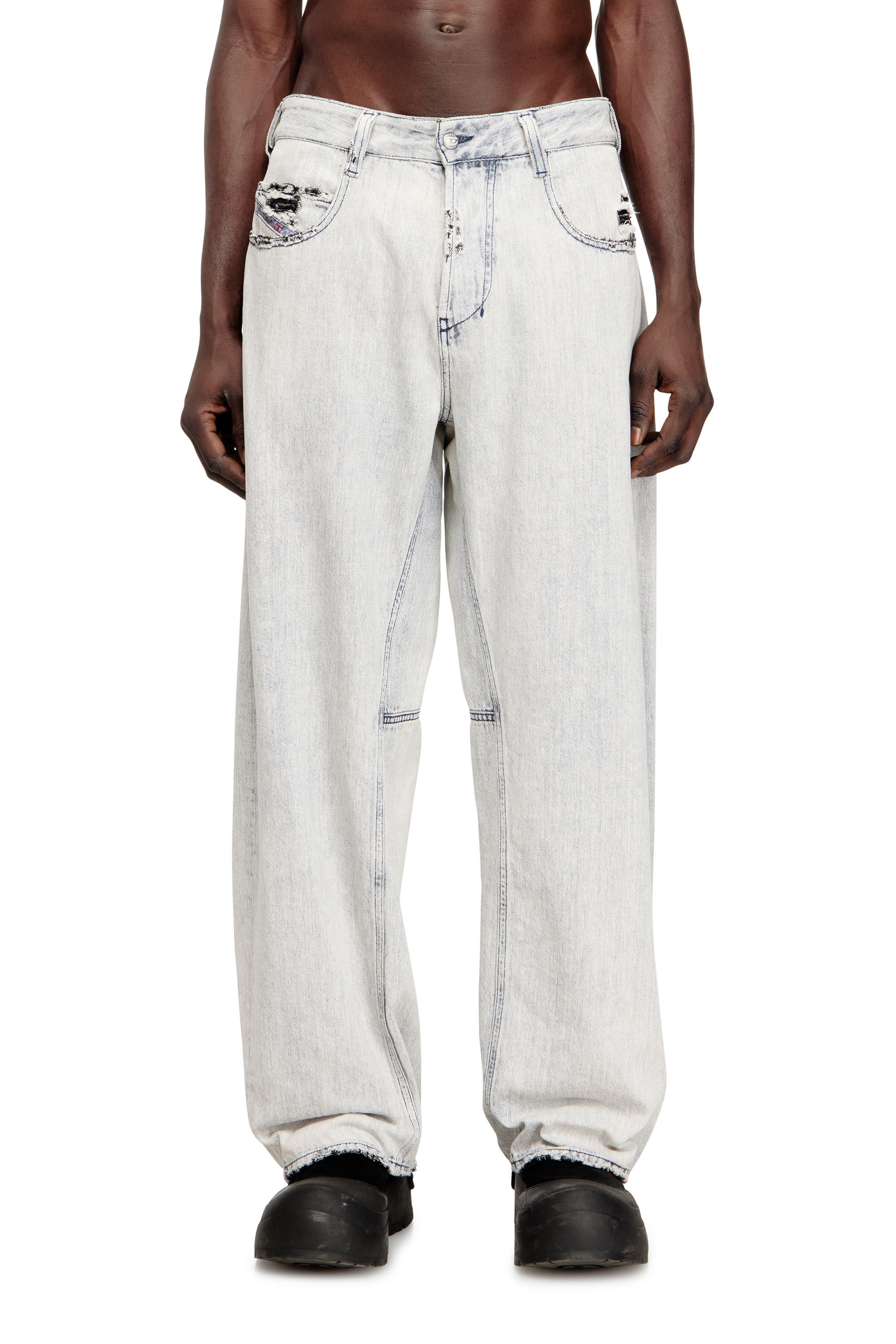 Diesel - Unisex's Relaxed Jeans 1997 D-Enim-M 068UR, ライトブルー - 2