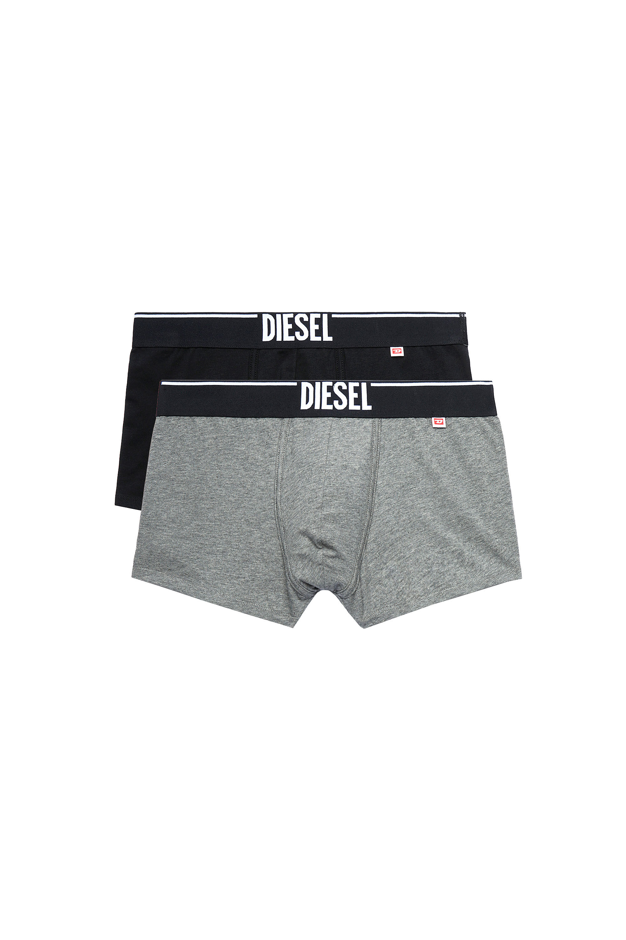 Diesel - UMBX-DAMIENTWOPACK, Male's ボクサーパンツ 2枚セット in ブラック/グレー - 1