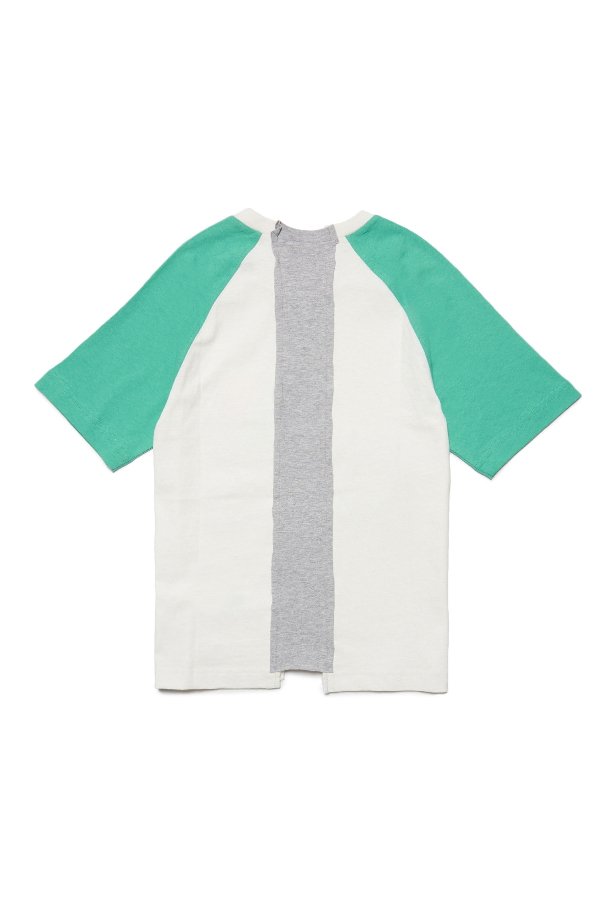 Diesel - TOVERBICOLOR OVER, Male's キッズ Tシャツ ラグランスリーブ in バイオレット/グリーン - 2