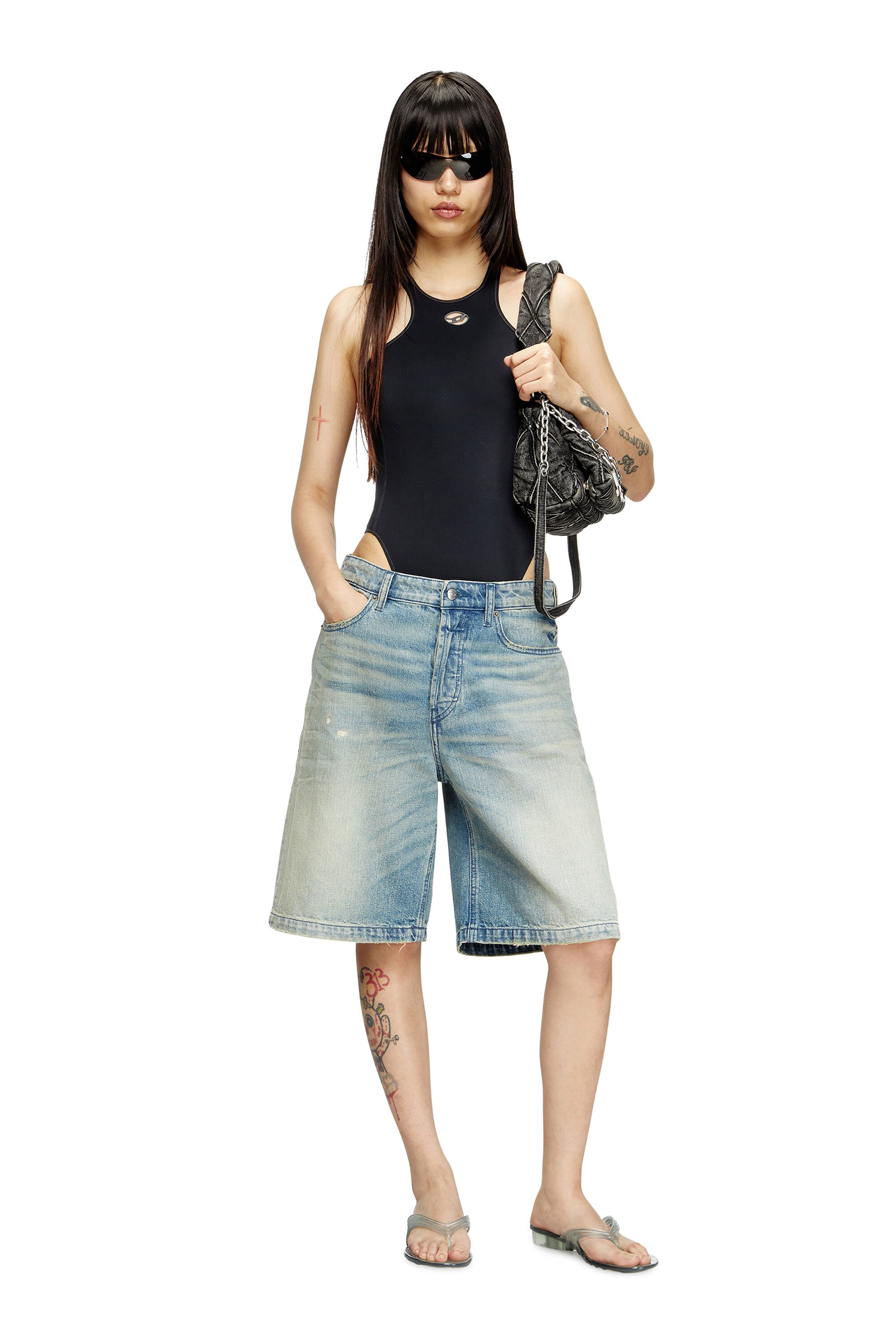 Diesel - MELISSA QUANTUM THONG, Female's Sculptural flip-flops in Melflex&reg; in ライトグレー - 1