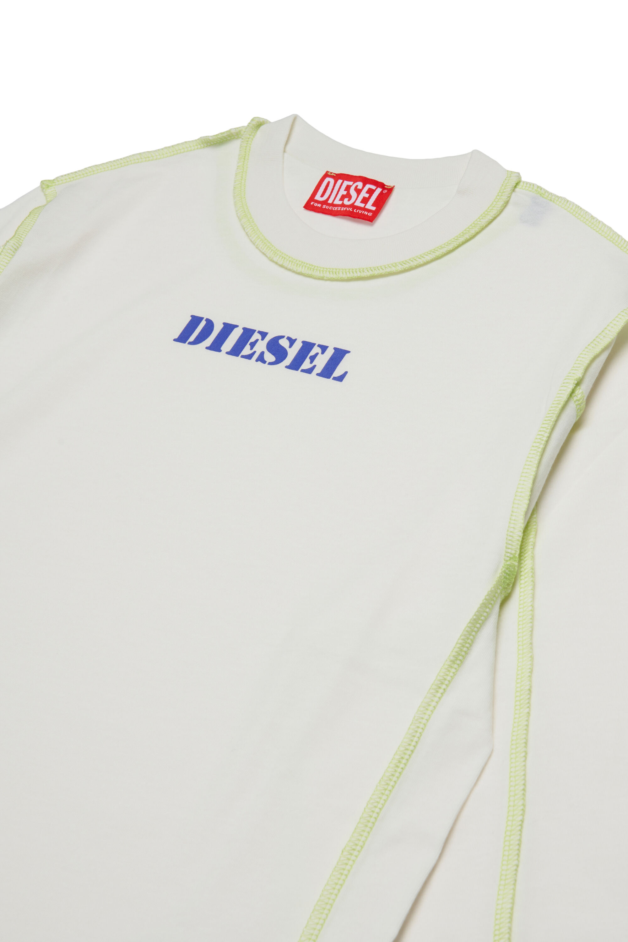 Diesel - TCRAORLS OVER, Male's 長袖Tシャツ in ホワイト - 3