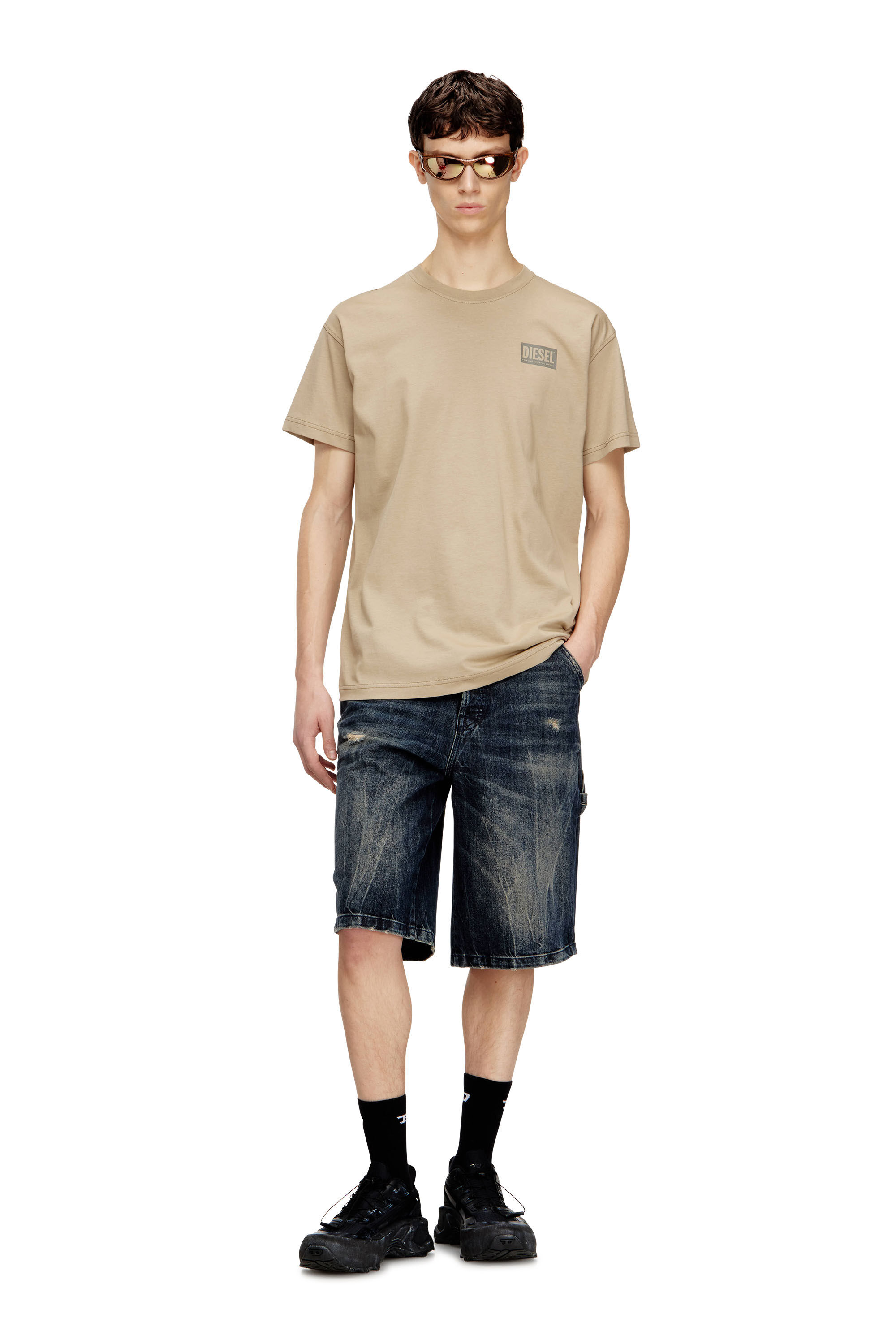 T-NORM-V13 T-shirt with plastisol print｜ベージュ｜メンズ｜DIESEL