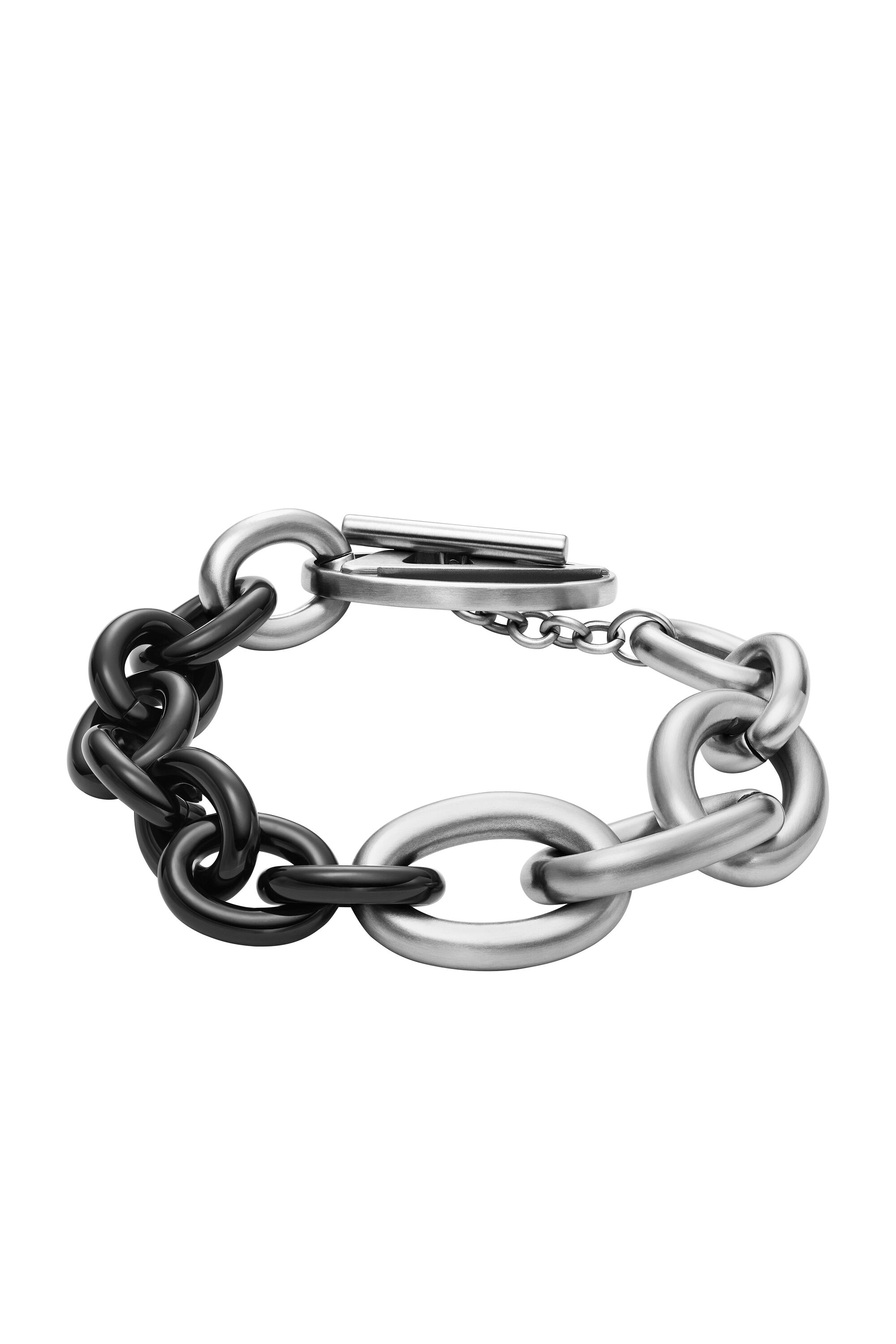 Diesel - DX1531931, Unisex's Two-Tone Stainless Steel Chain Bracelet in シルバー/ブラック - 2