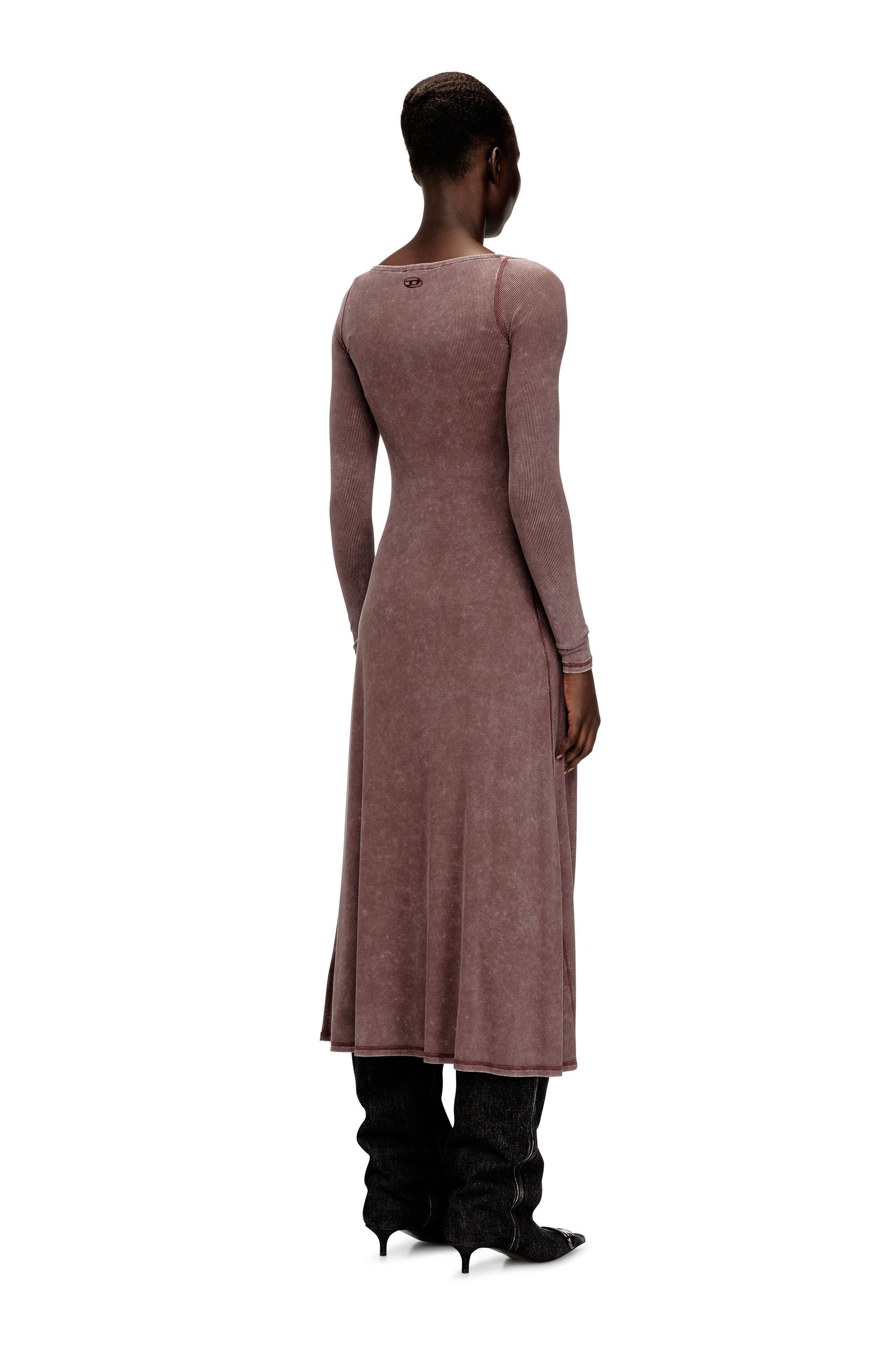 Diesel - D-LEY, Female's 長袖ドレス in ピンク / ホワイト - 4