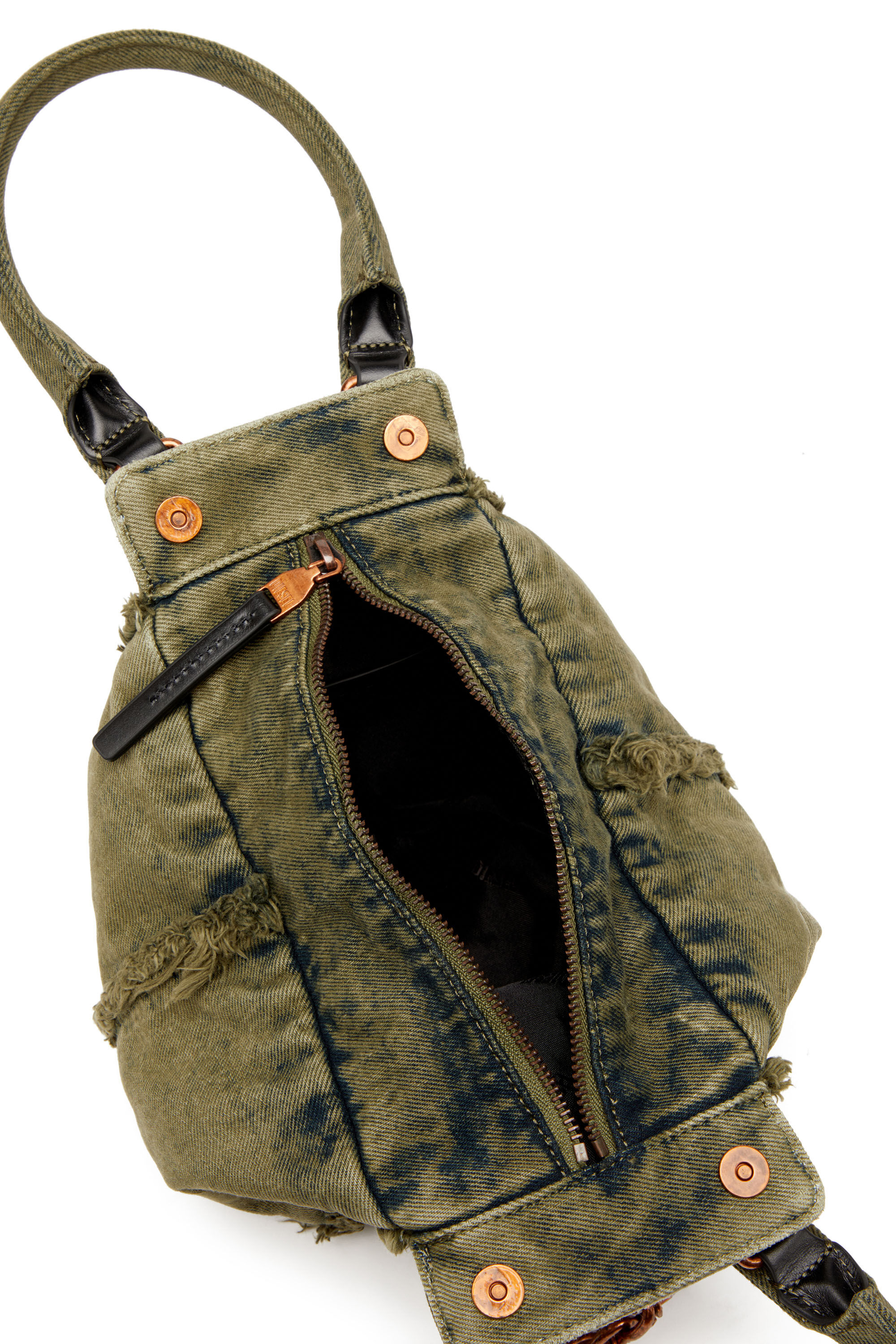 Diesel - D-VINA-XS, Female's D-Vina-Xs-Handbag in distressed denim in ミリタリーグリーン - 5