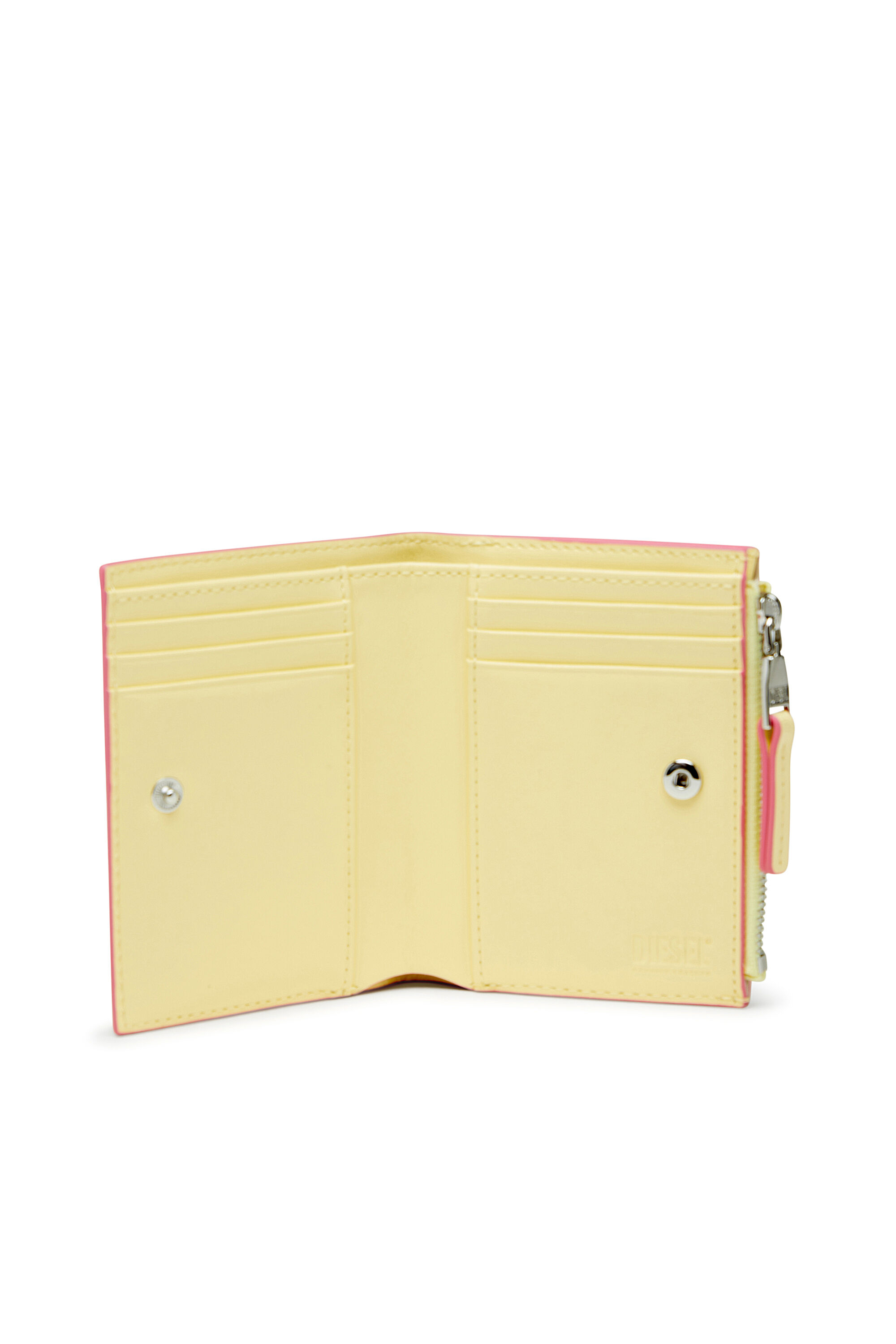 Diesel - 1DR BI-FOLD ZIP II, Female's 二つ折りウォレット in イエロー - 3