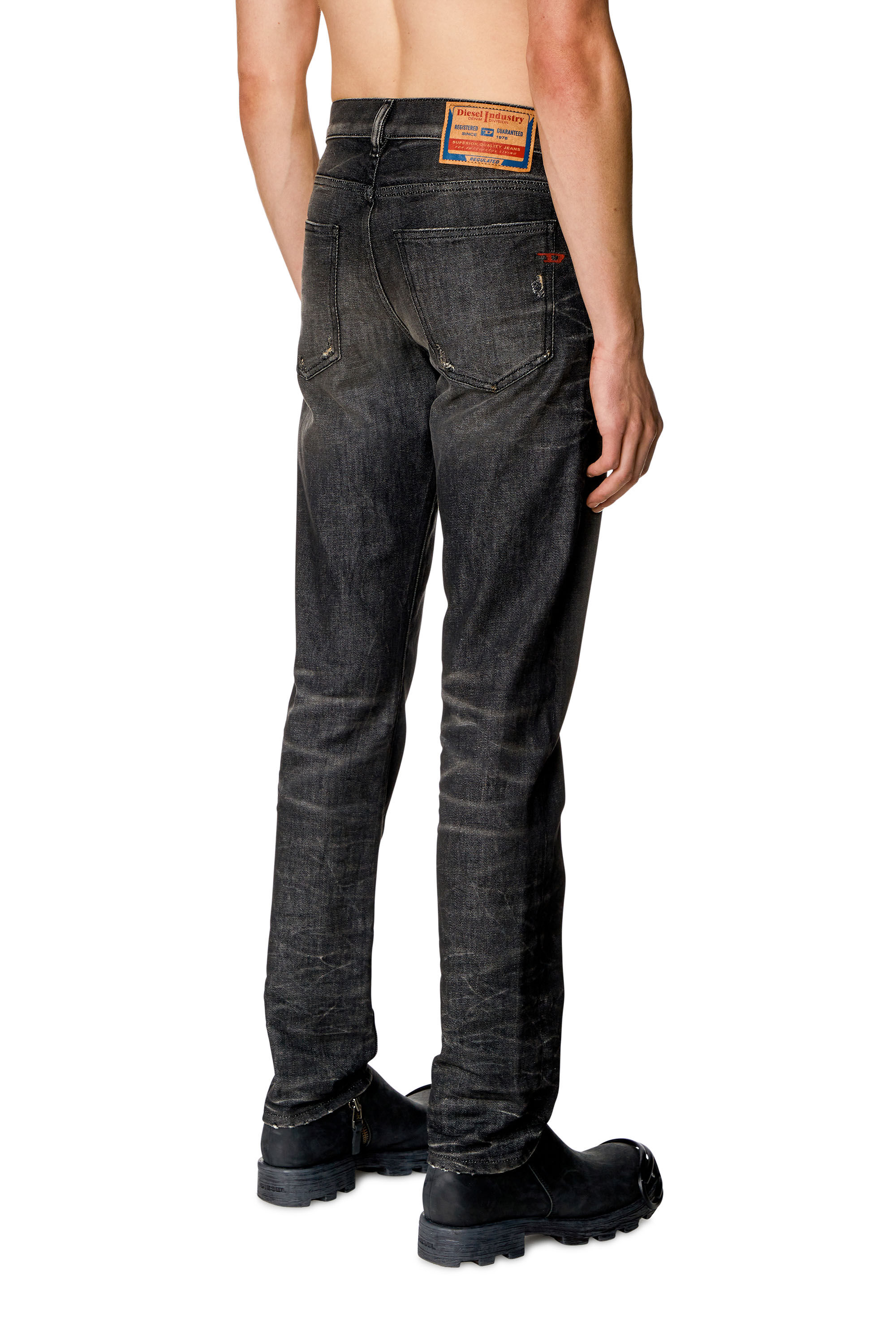 Diesel - Slim Jeans 2019 D-Strukt 09H51, ブラック/ダークグレー - Image 5