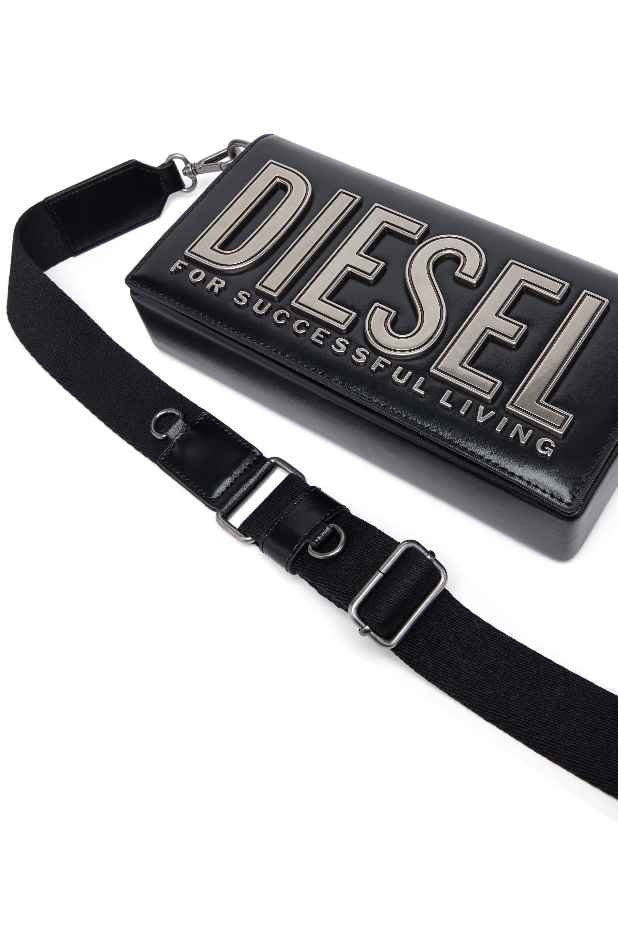 Diesel - BISCOTTO SHOULDER BAG M, ブラック - Image 6