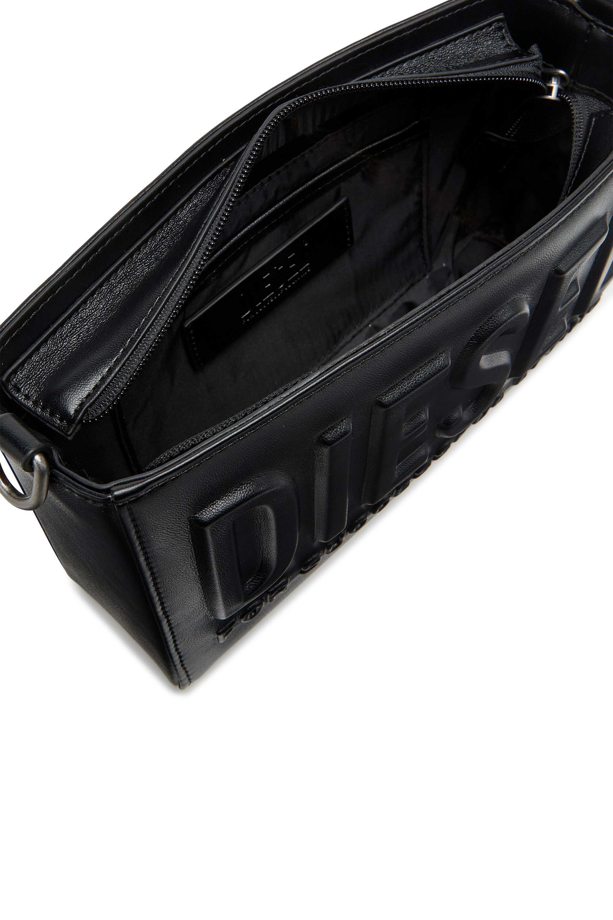 Diesel - DSL 3D CAMERA BAG, Male's Dsl 3D-PU camera bag with embossed logo in ブラック - 4