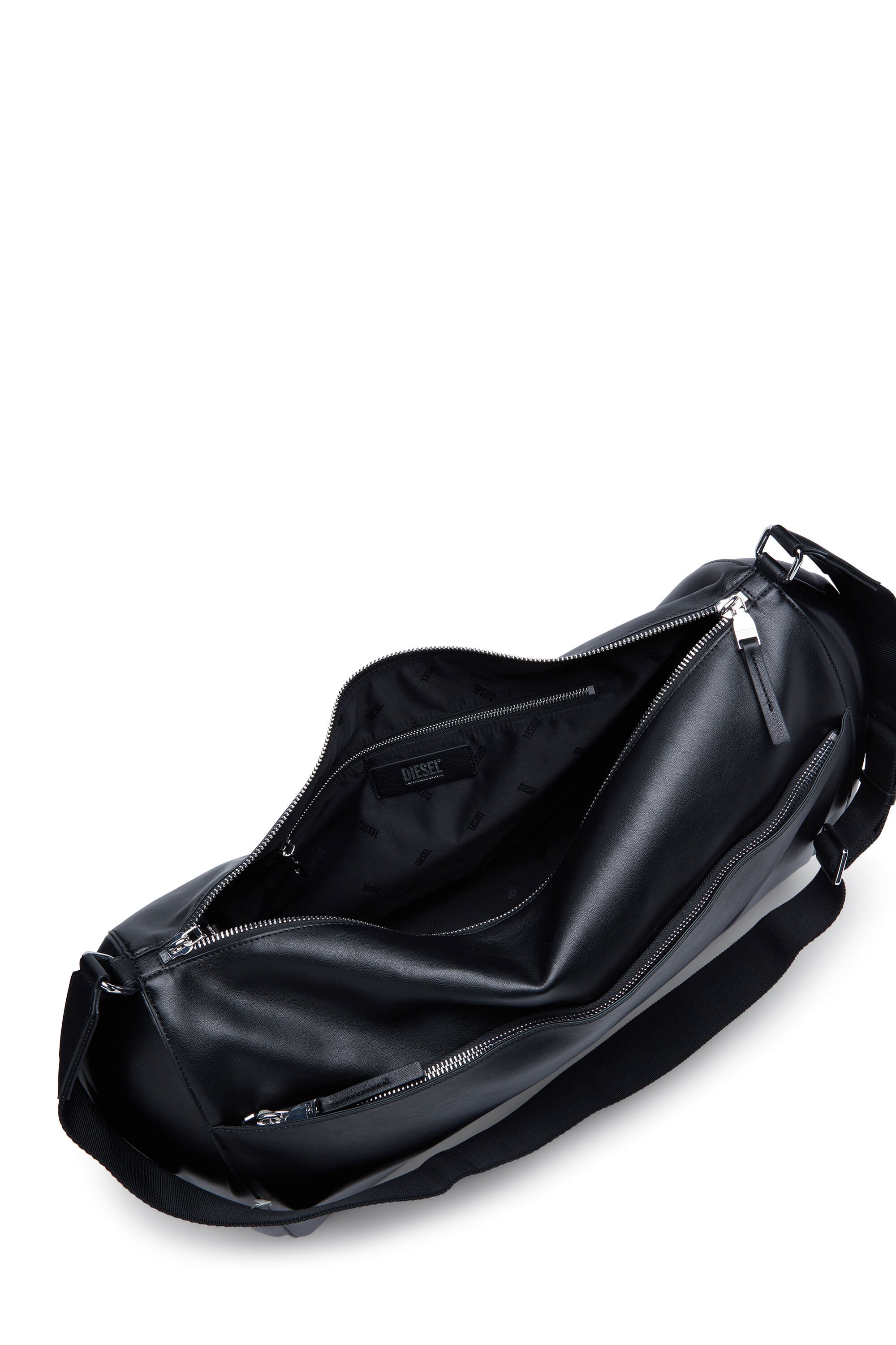 Diesel - LOAD-D DUFFLE X, Unisex's Load-D-Duffle bag with hard-shell logo sides in ブラック - 4