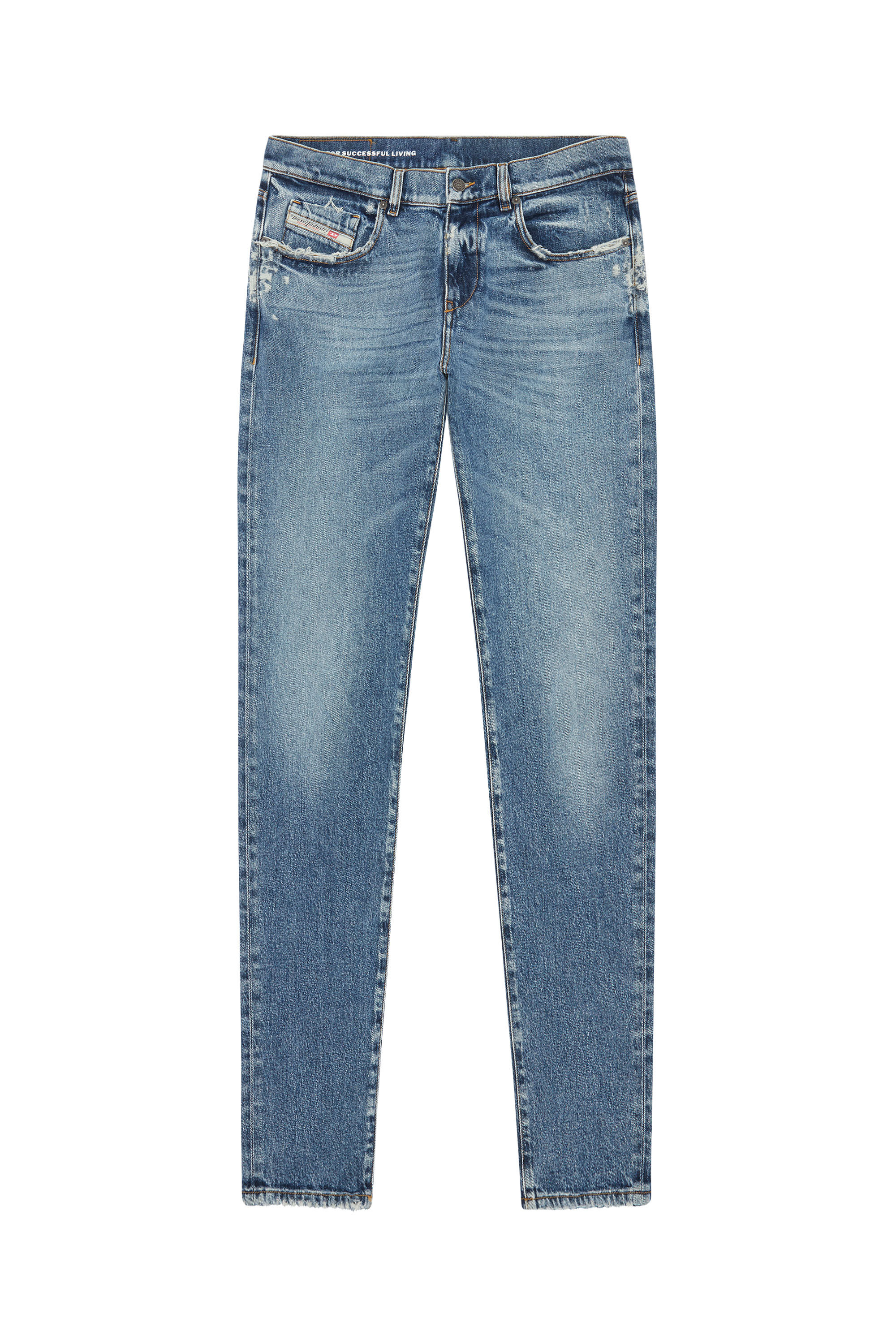 Diesel - Slim Jeans 2019 D-Strukt 09F16, ミディアムブルー - Image 2